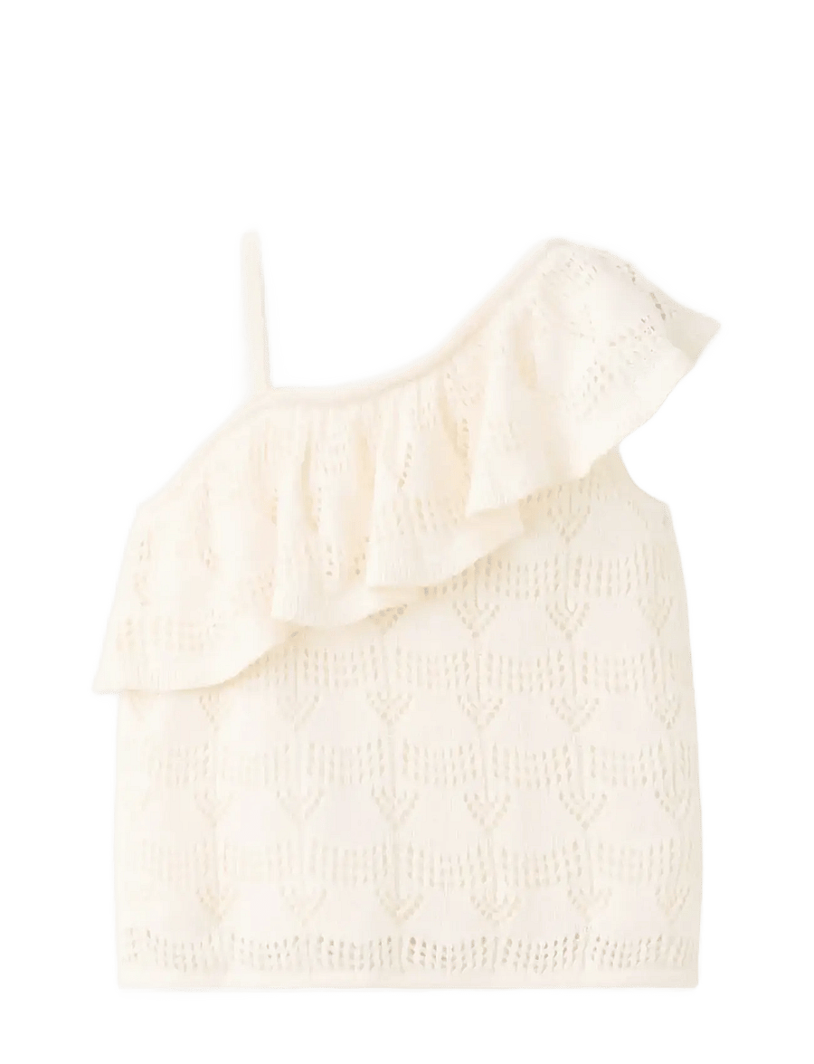 Mango - Off-the-shoulder frill top - singletter - natural white - 1