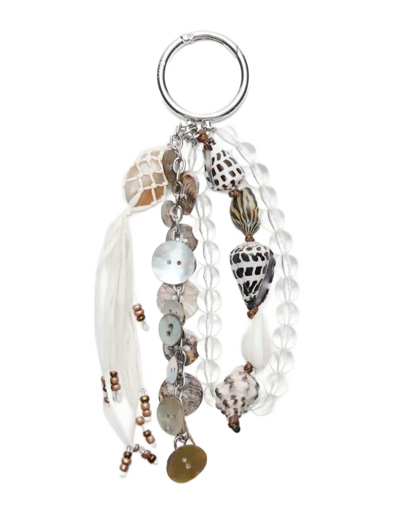Mango Keyring With Combined Shells, One Size, Multi/patterned, Tilbehør > Nøgleringe & Bag Charms, Dame