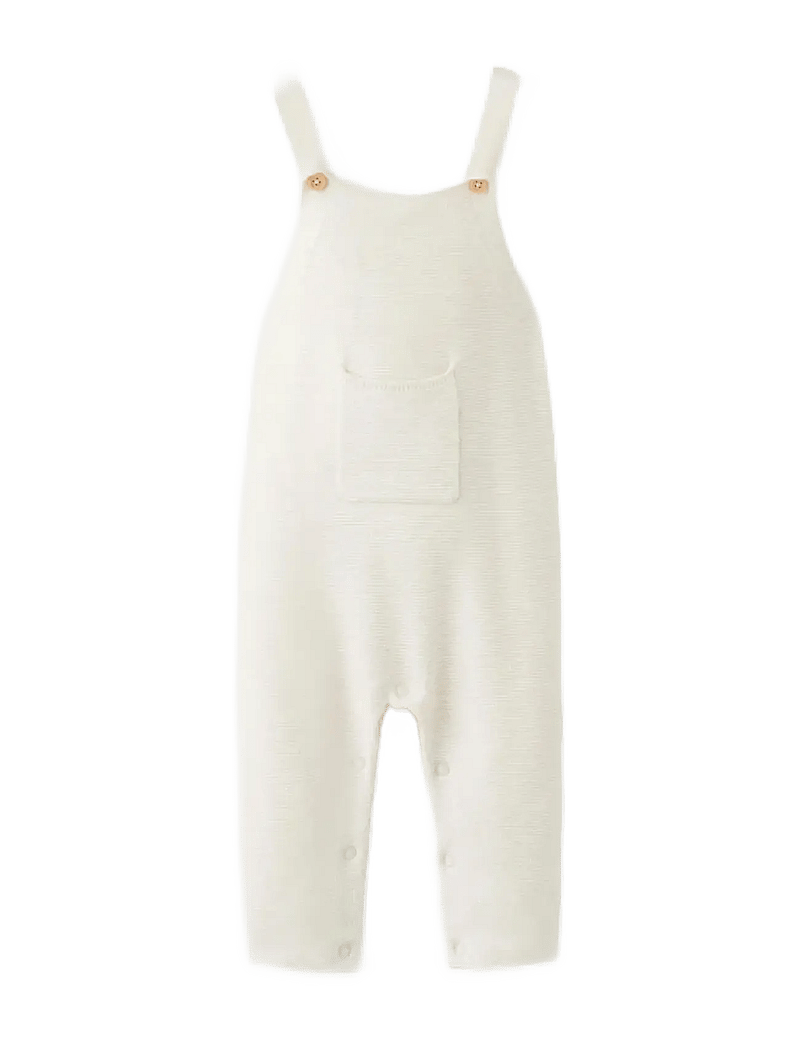 Mango - Long knitted dungarees - byxdress - lt pastel brown - 0