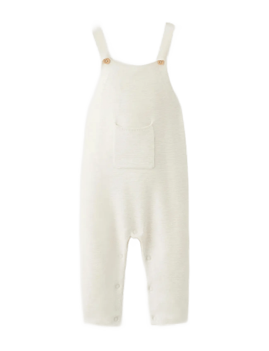 Mango - Long knitted dungarees - byxdress - lt pastel brown - 0
