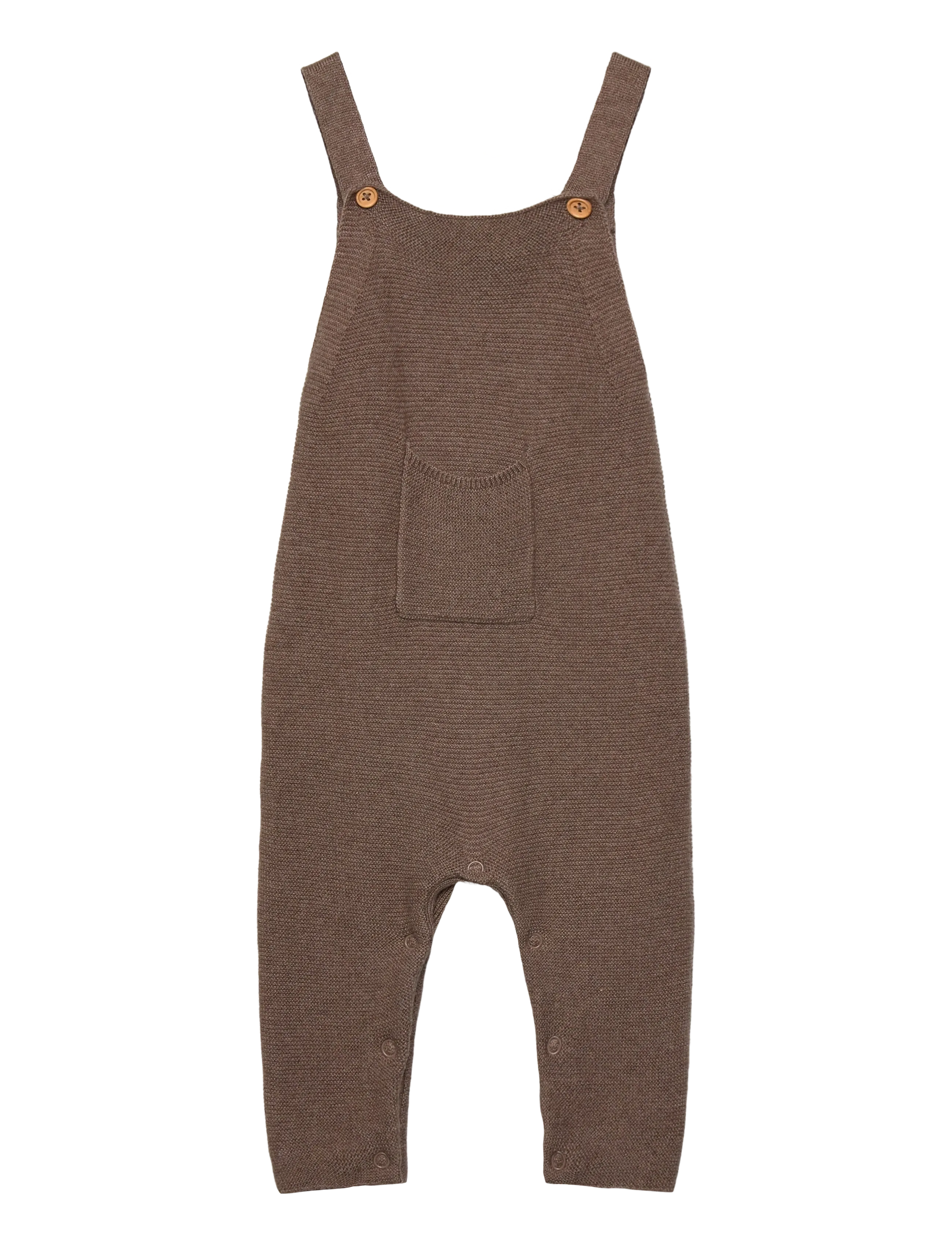 Mango Long knitted dungarees - Kläder - MEDIUM BROWN / brown