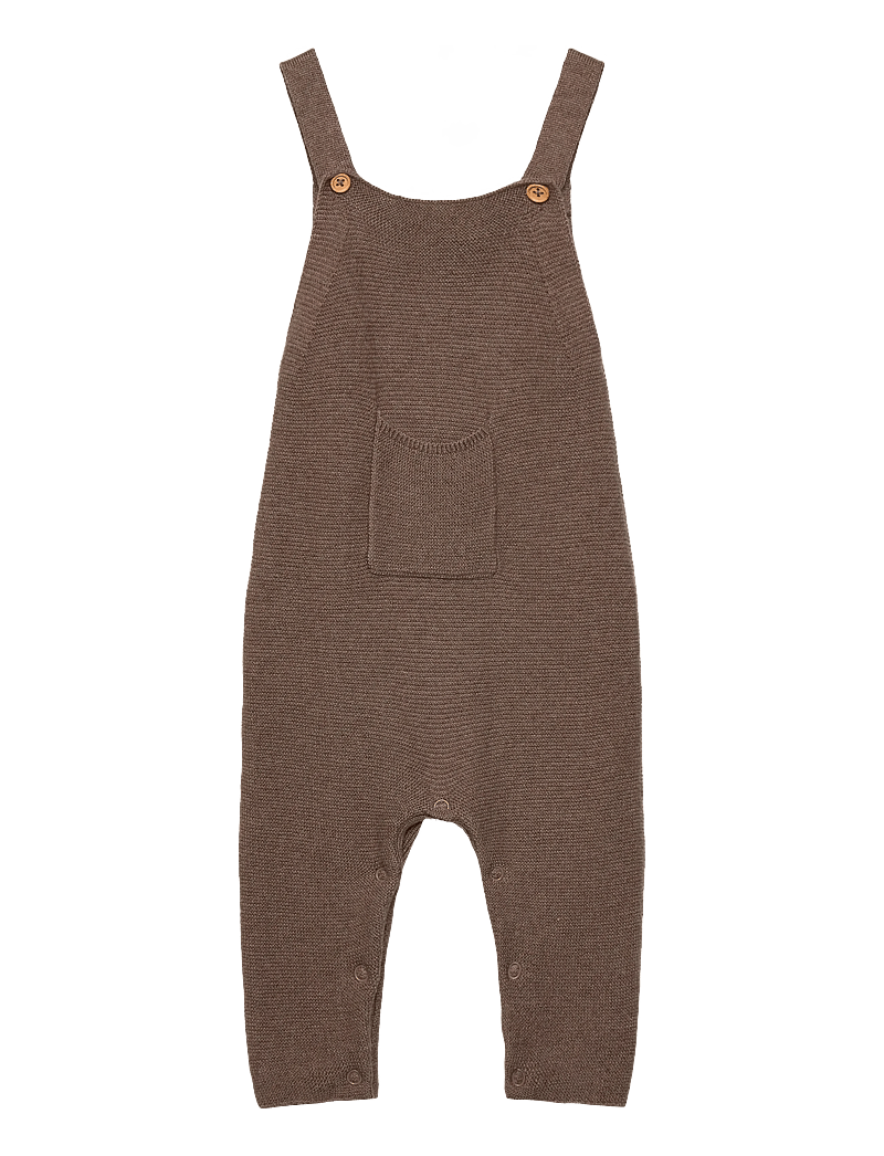 Mango - Long knitted dungarees - jumpsuits - medium brown - 0