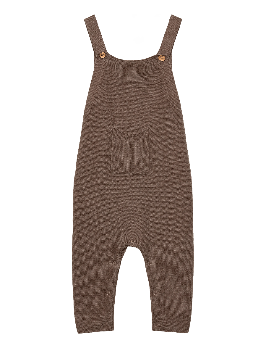Mango - Long knitted dungarees - byxdress - medium brown - 0