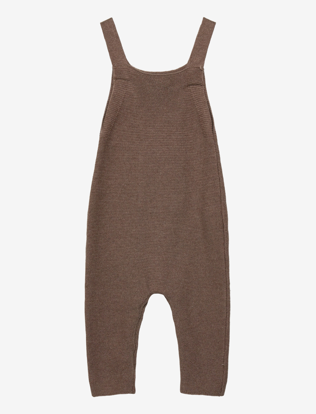 Mango - Long knitted dungarees - jumpsuits - medium brown - 1