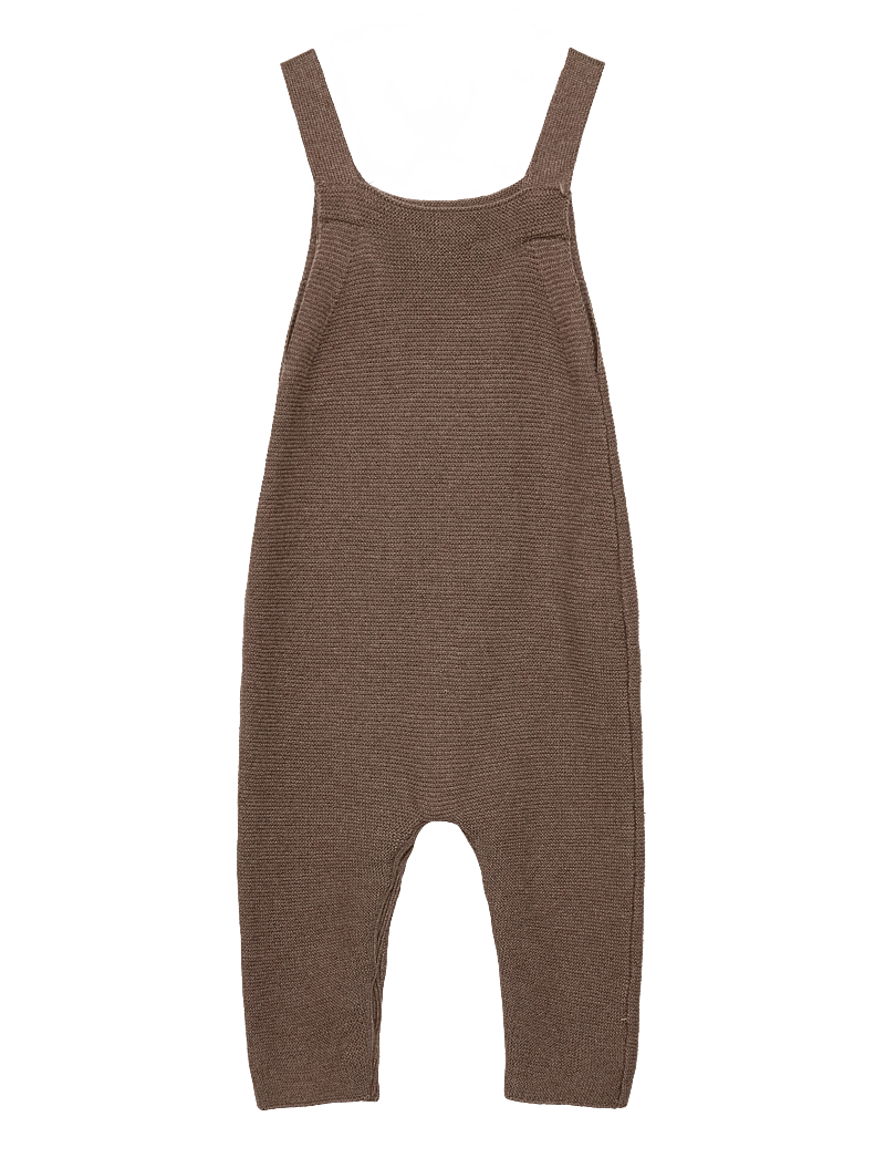 Mango - Long knitted dungarees - jumpsuits - medium brown - 1