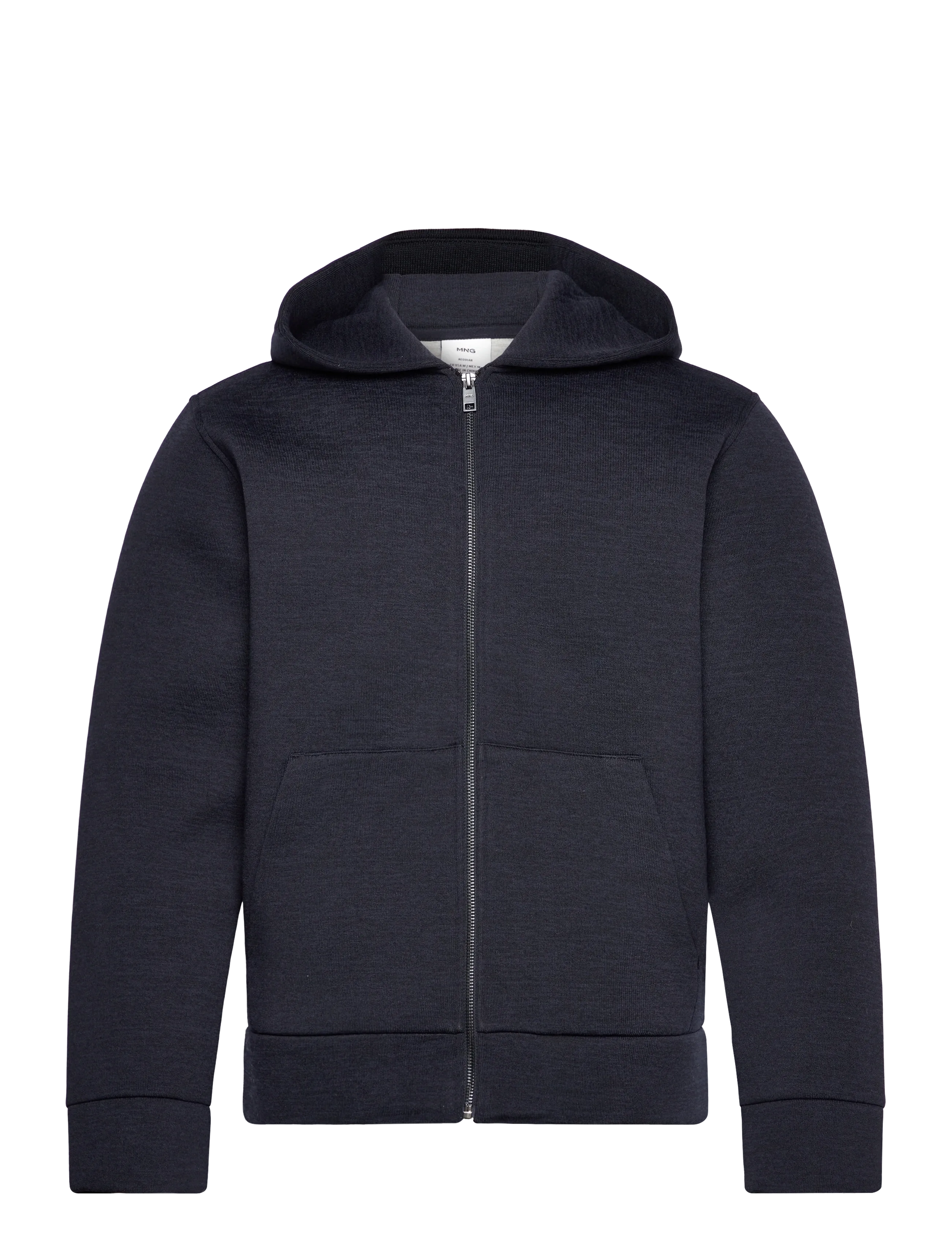 MANGO Neoprene Effect Zip-Up Sweatshirt Navy - XL - Herren