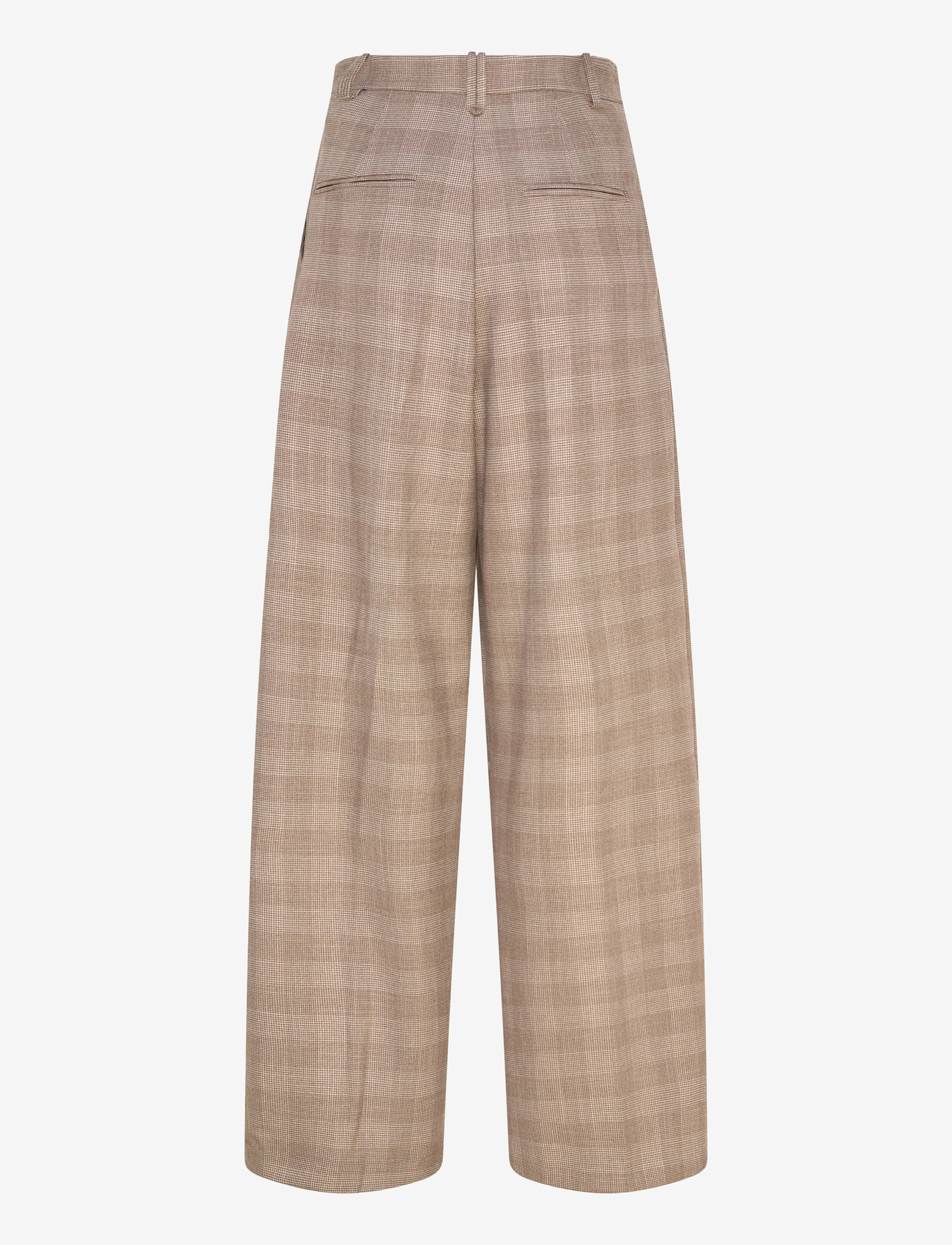 Mango - Wide leg check suit trousers - festklær til outlet-priser - brown - 2