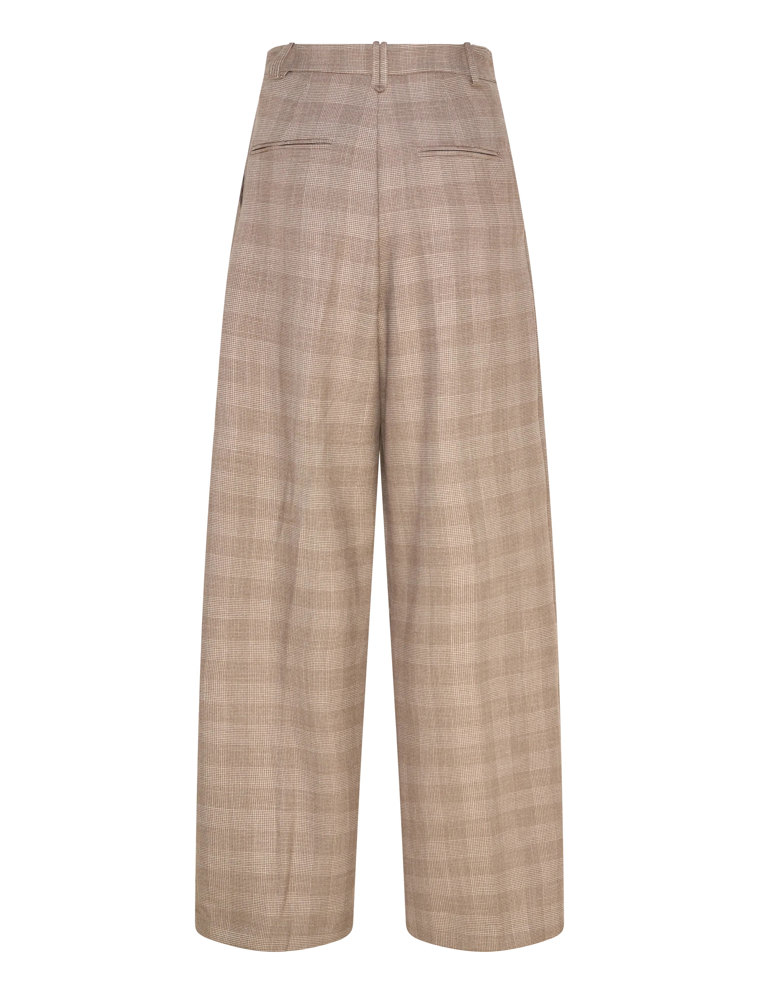 Mango - Wide leg check suit trousers - bukser med brede ben - brown - 2