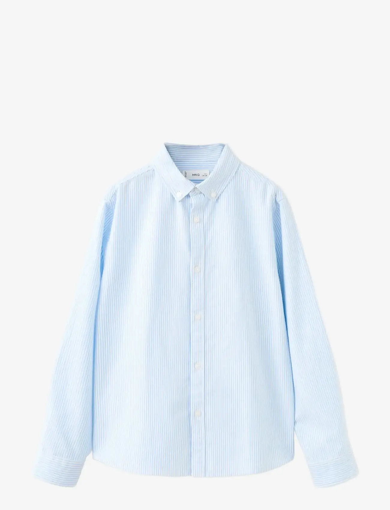 Mango - Striped Oxford shirt - langærmede skjorter - lt-pastel blue - 0
