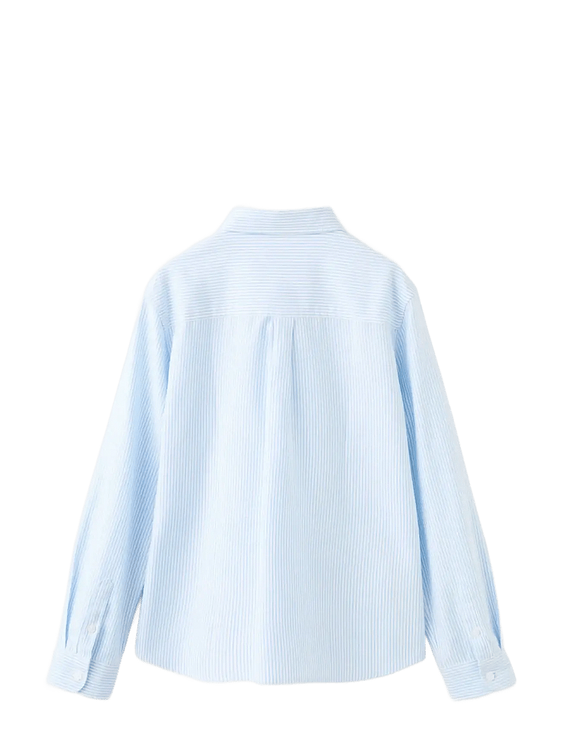 Mango - Striped Oxford shirt - langærmede skjorter - lt-pastel blue - 1