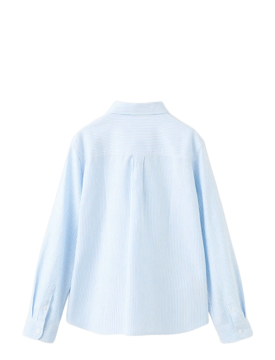 Mango - Striped Oxford shirt - langærmede skjorter - lt-pastel blue - 1