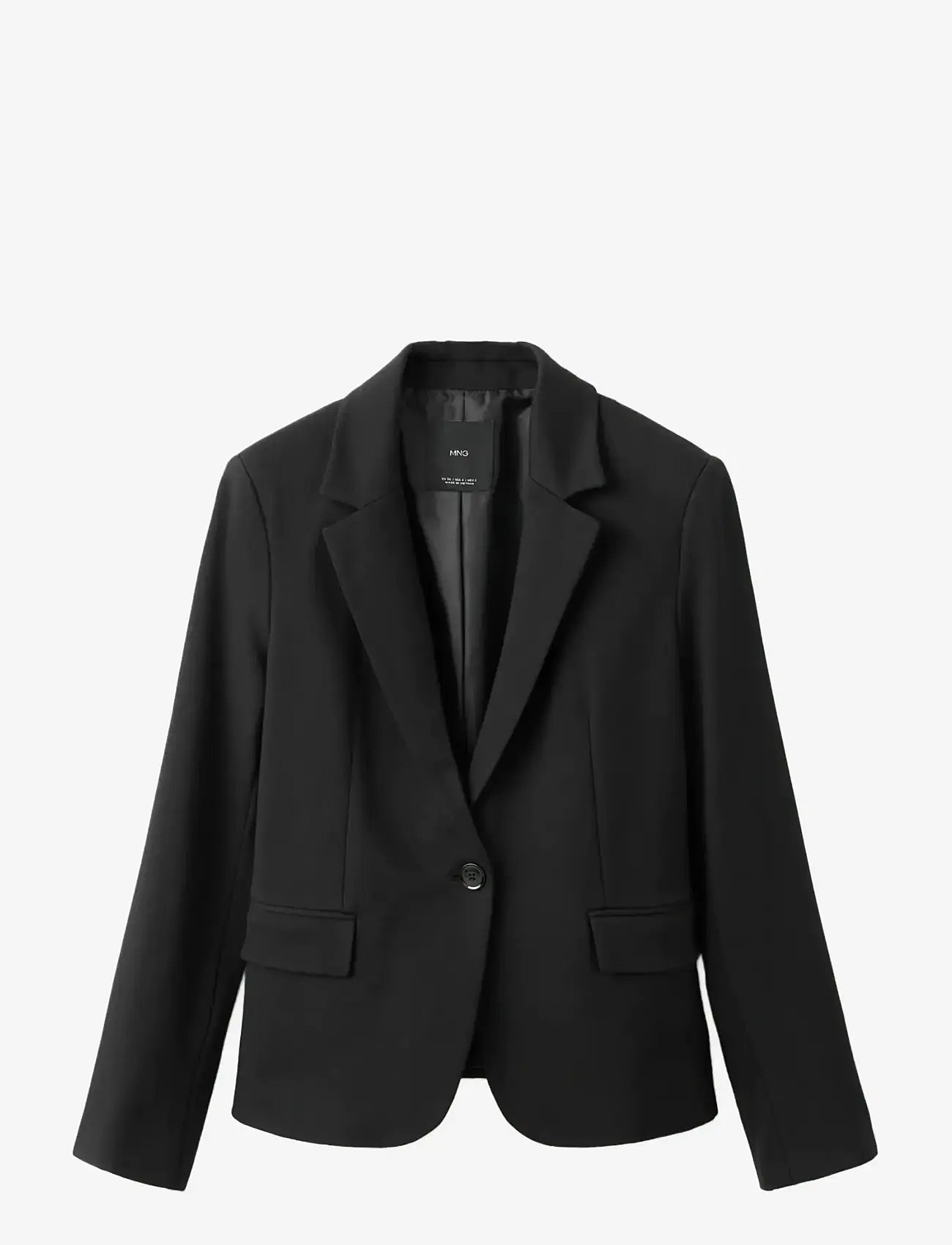 Mango - Fitted suit blazer - festkläder till outletpriser - black - 1