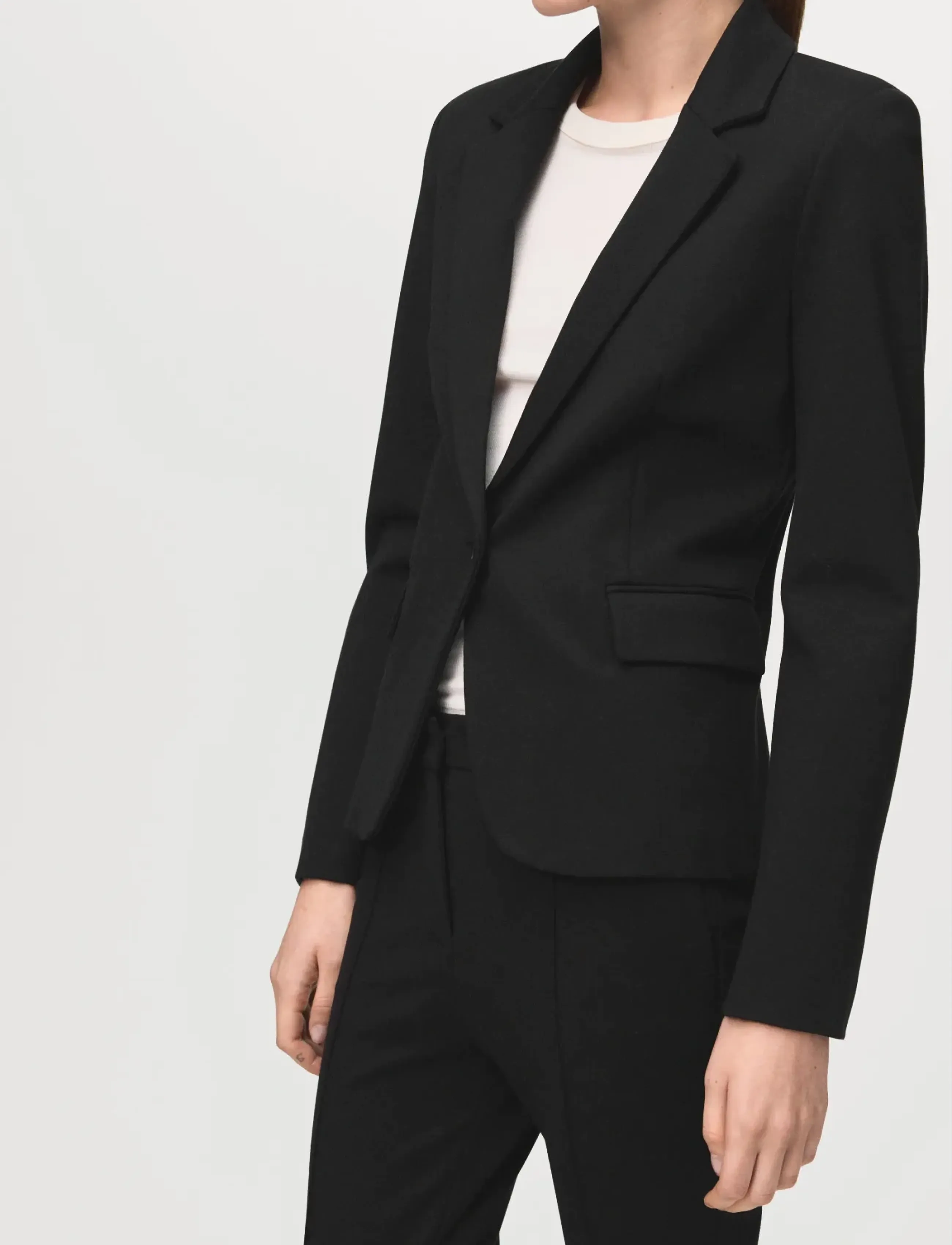 Mango Fitted Suit Blazer, 40, Black, Blazere > Enkeltradede Blazere, Dame