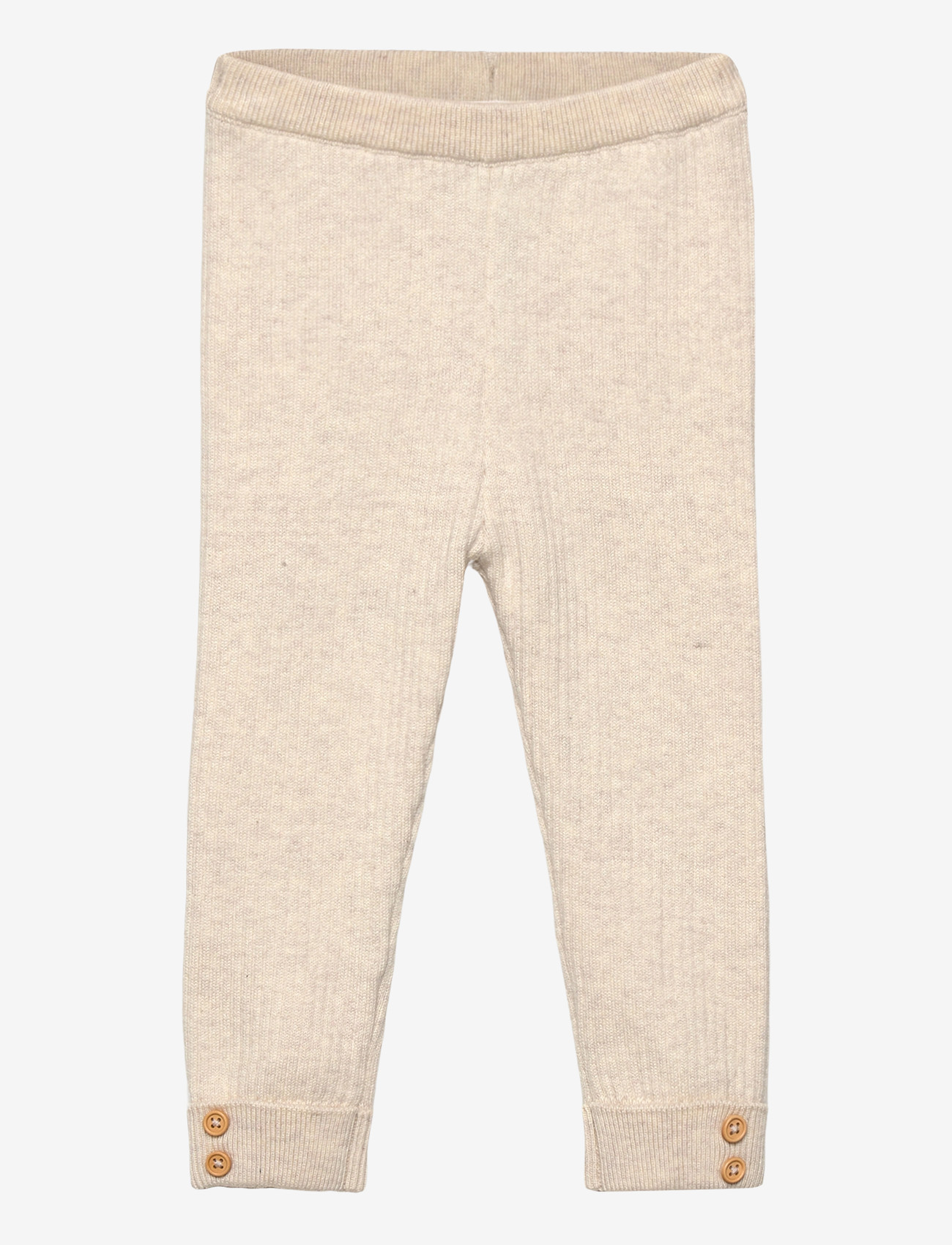 Mango - Ribbed knitted leggings - leggings - lt pastel brown - 0