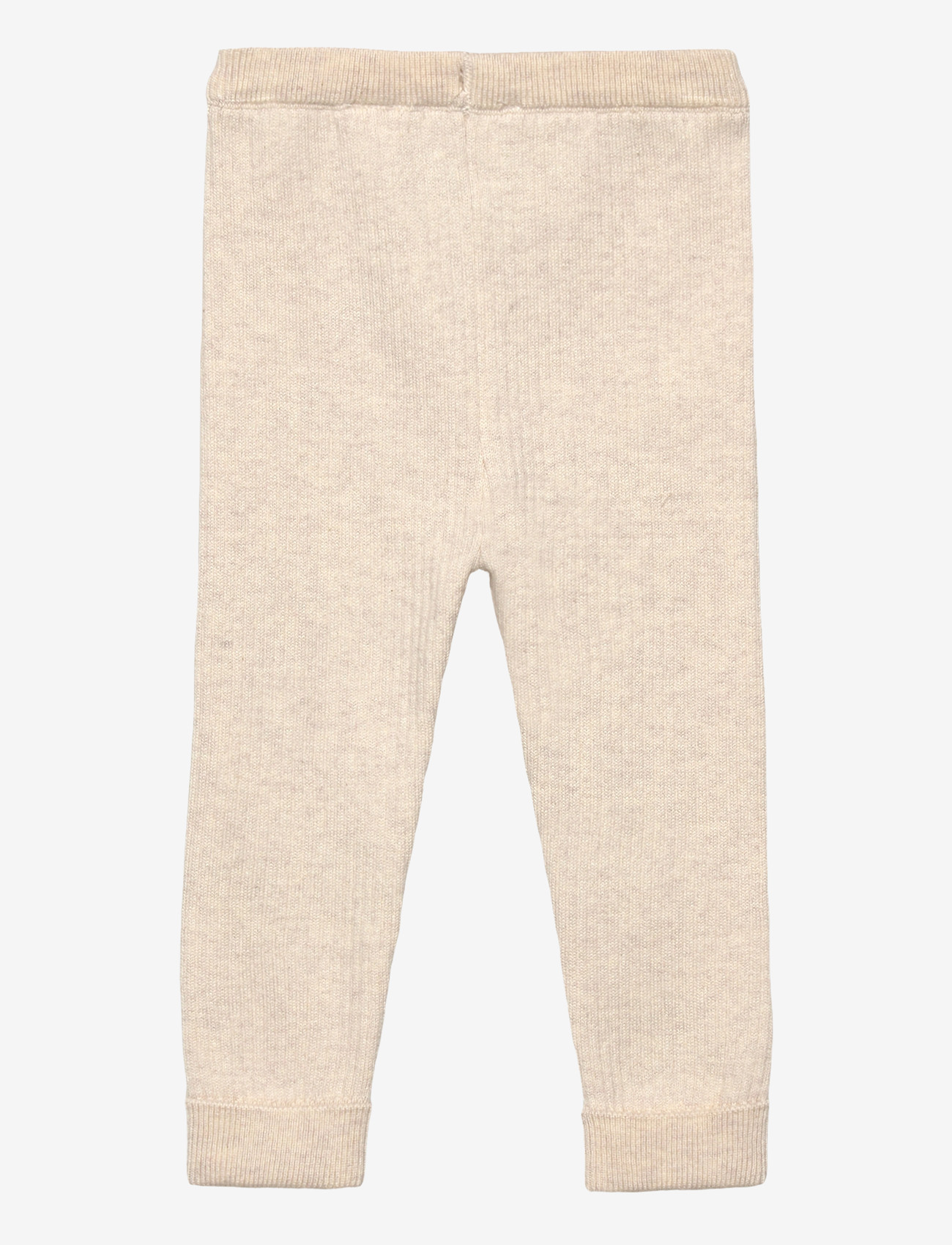 Mango - Ribbed knitted leggings - leggings - lt pastel brown - 1