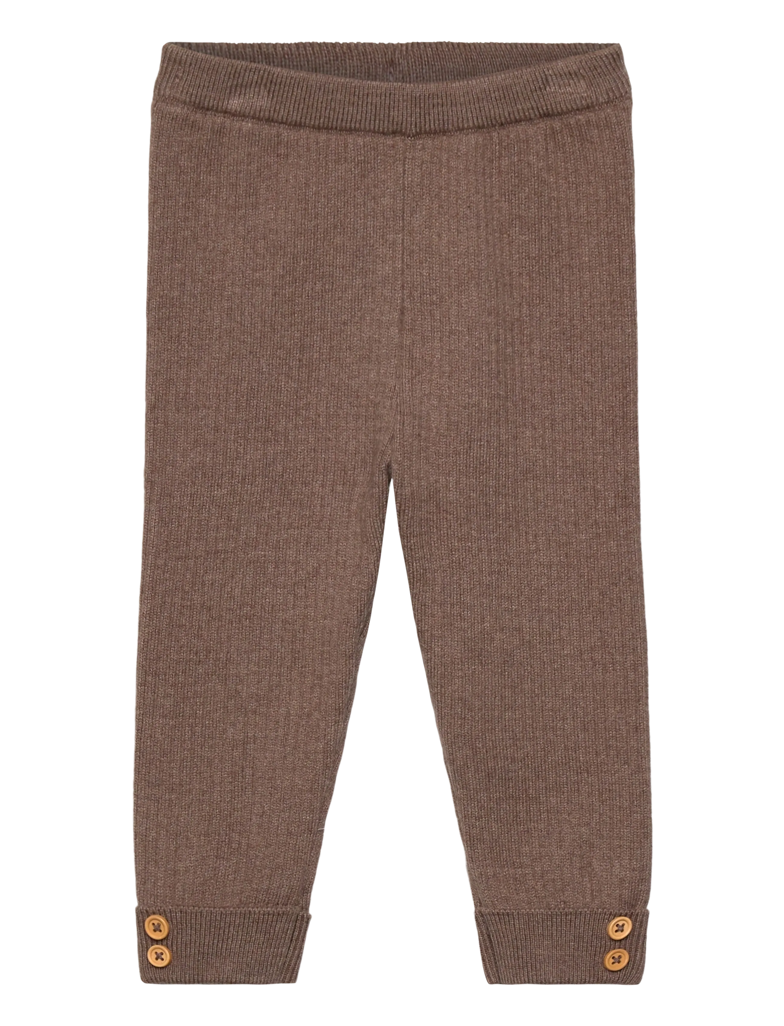 Mango Ribbed knitted leggings - Leggings - MEDIUM BROWN / brown