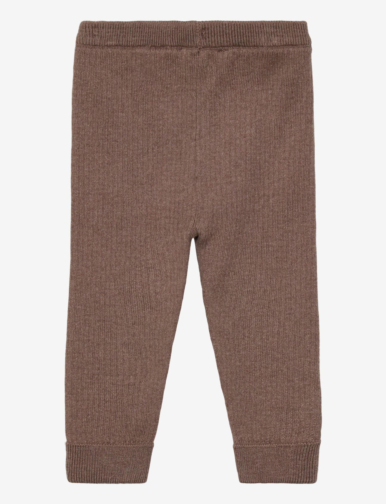 Mango - Ribbed knitted leggings - leggings - medium brown - 1