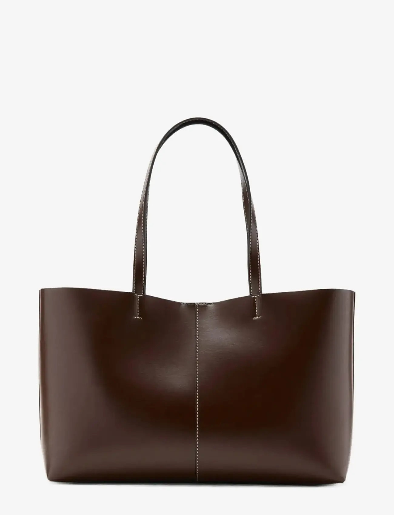 Mango - Shopper bag with double handle - accessories - brown - 0