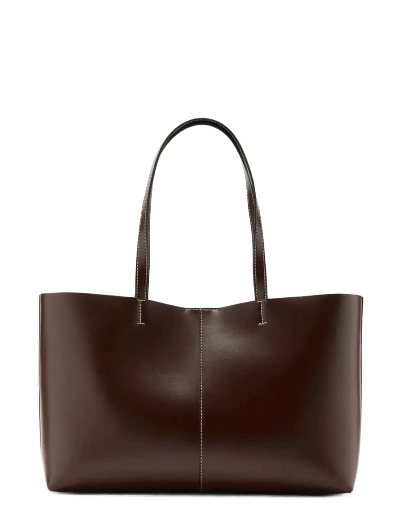 Mango Shopper bag with double handle -  - BROWN / brown