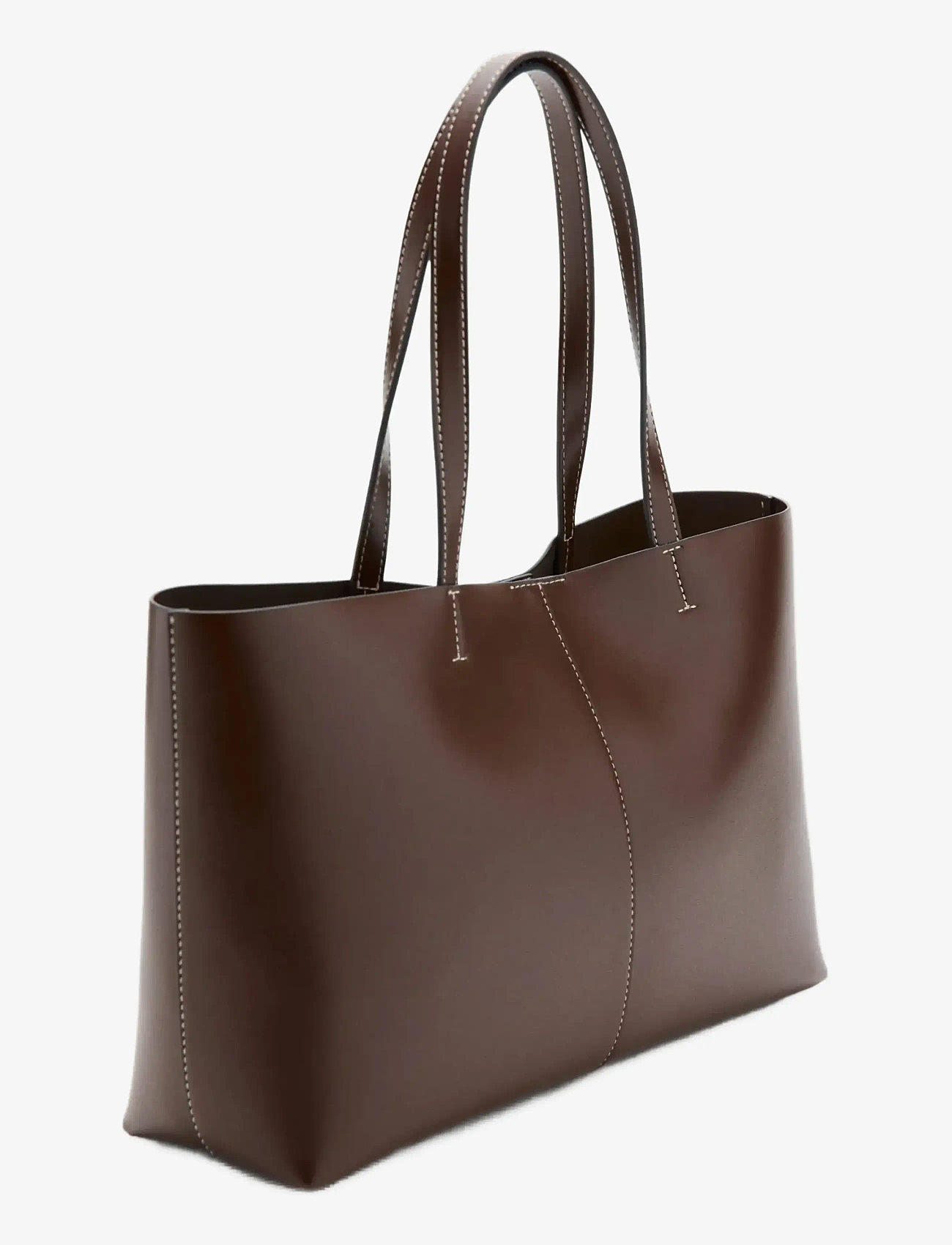 Mango - Shopper bag with double handle - accessories - brown - 1