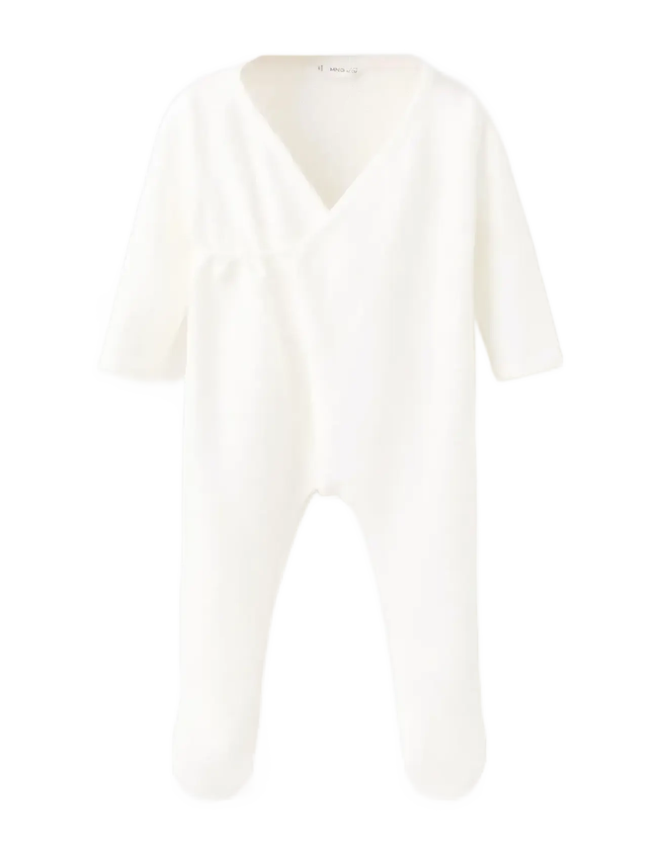 MANGO Wrap Long Jumpsuit Cream - 0-1M - Kinder