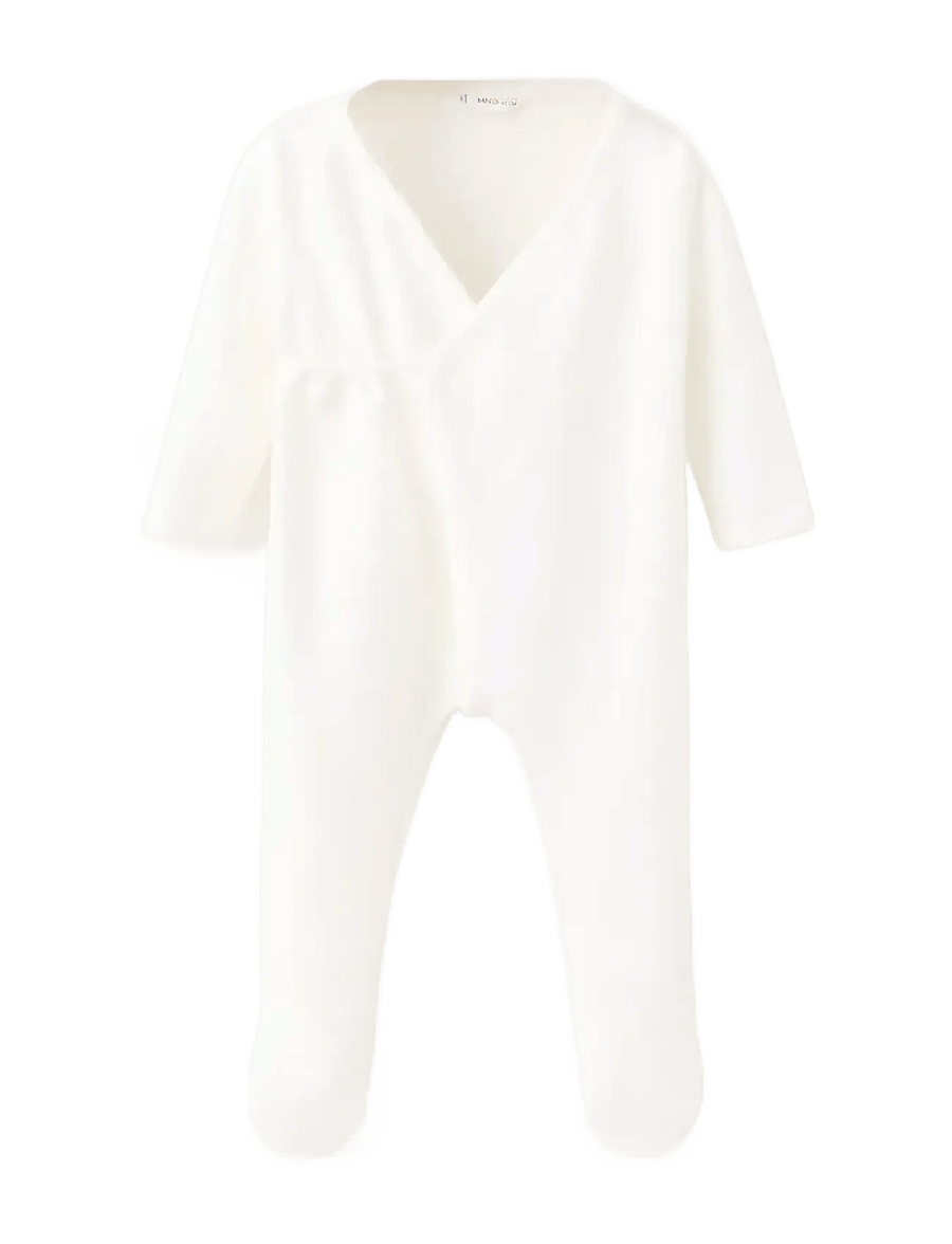 Mango - Wrap long jumpsuit - buksedragter - natural white - 0