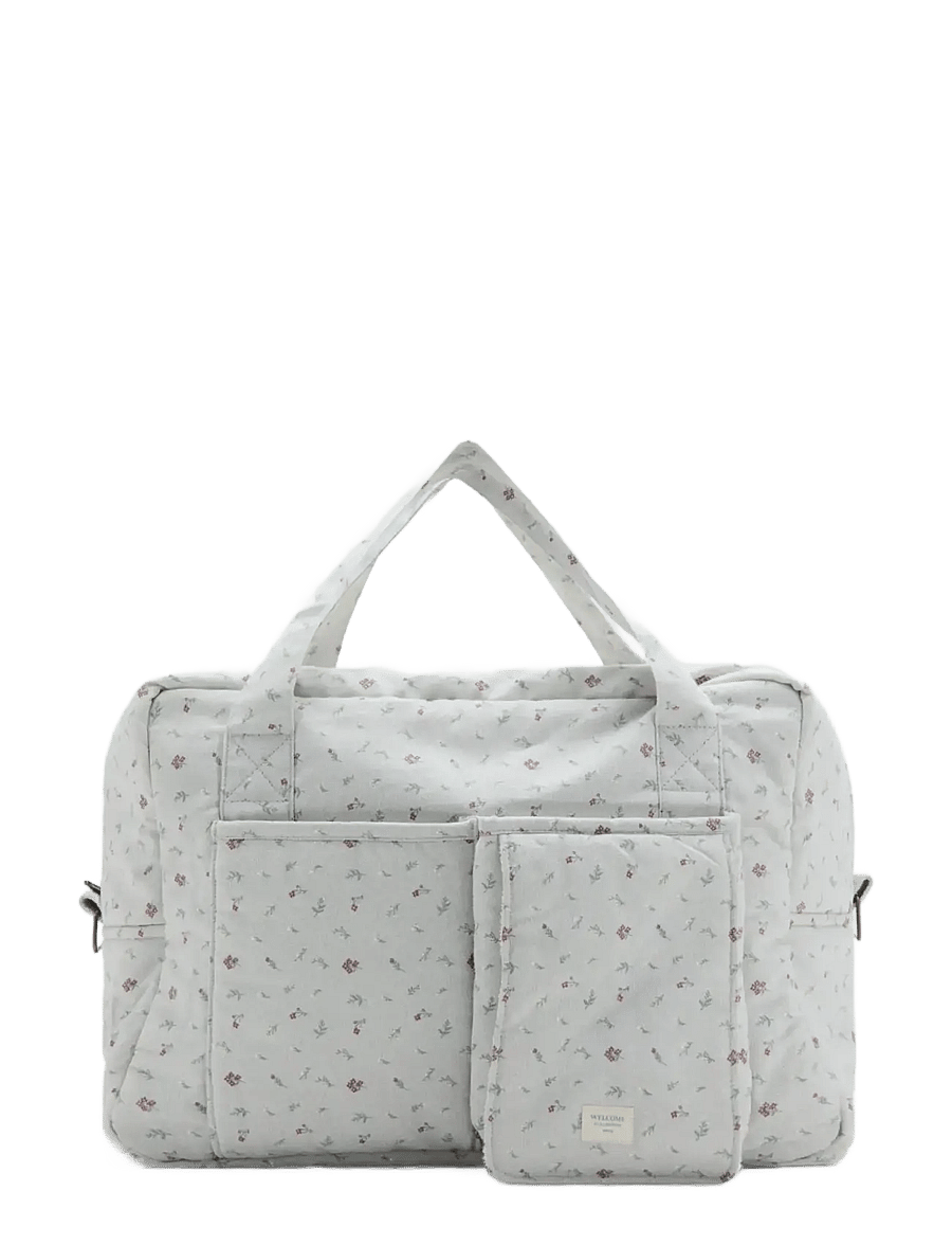 Mango - Maternity bag with flowers - wickeltaschen - grey - 0