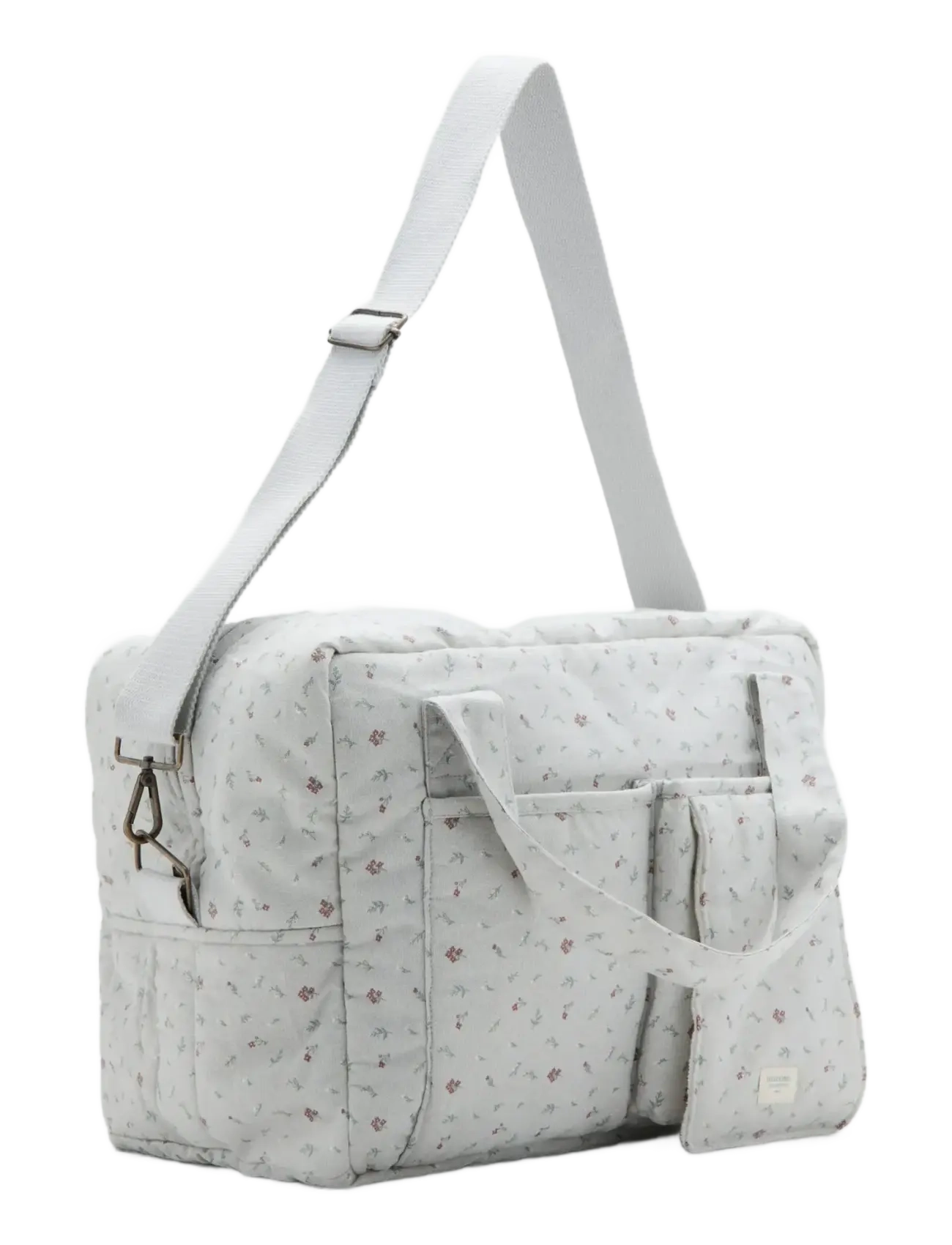Mango - Maternity bag with flowers - wickeltaschen - grey - 1