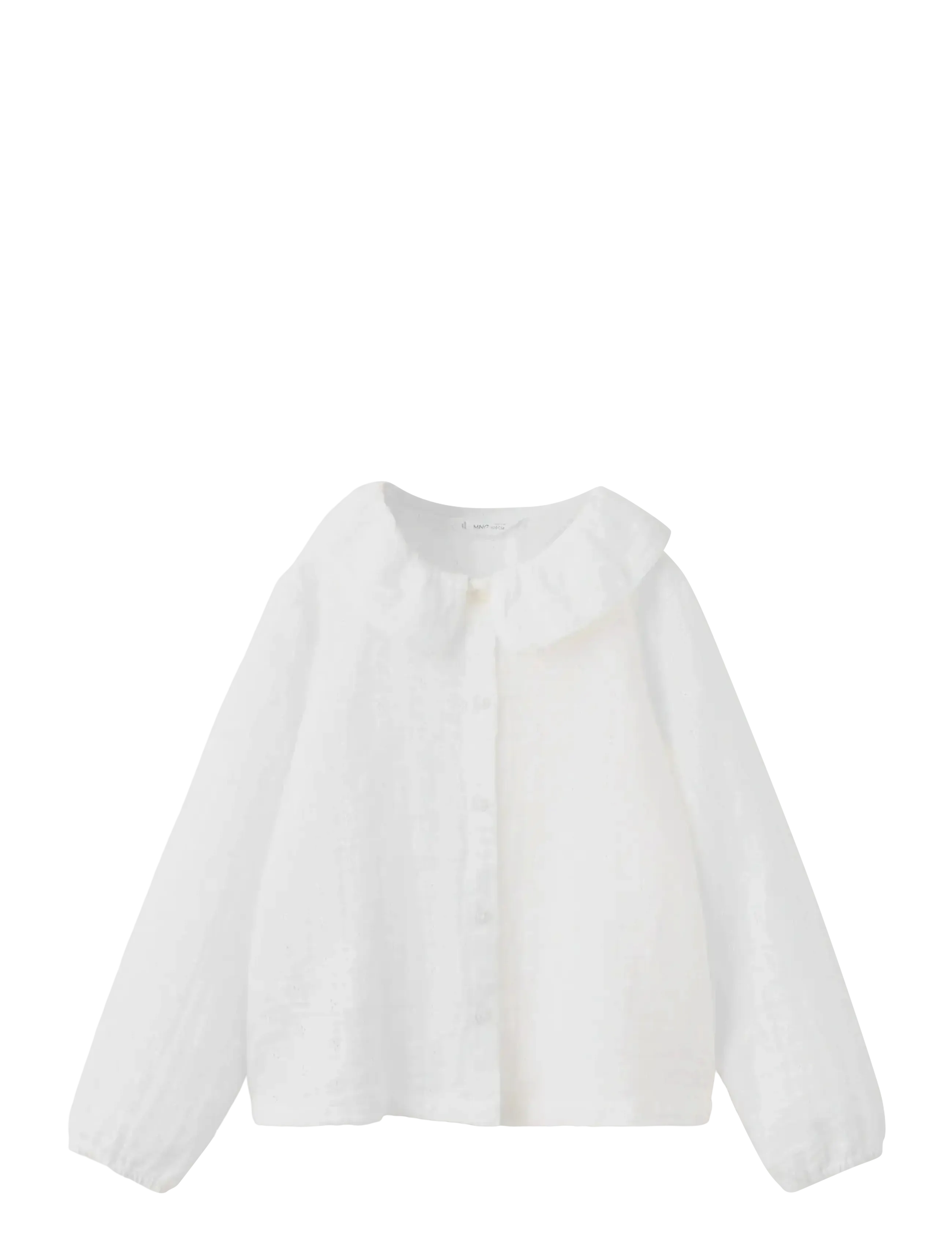 MANGO Bluse With Peter Pan Collar Weiß - 2-3 - Kinder