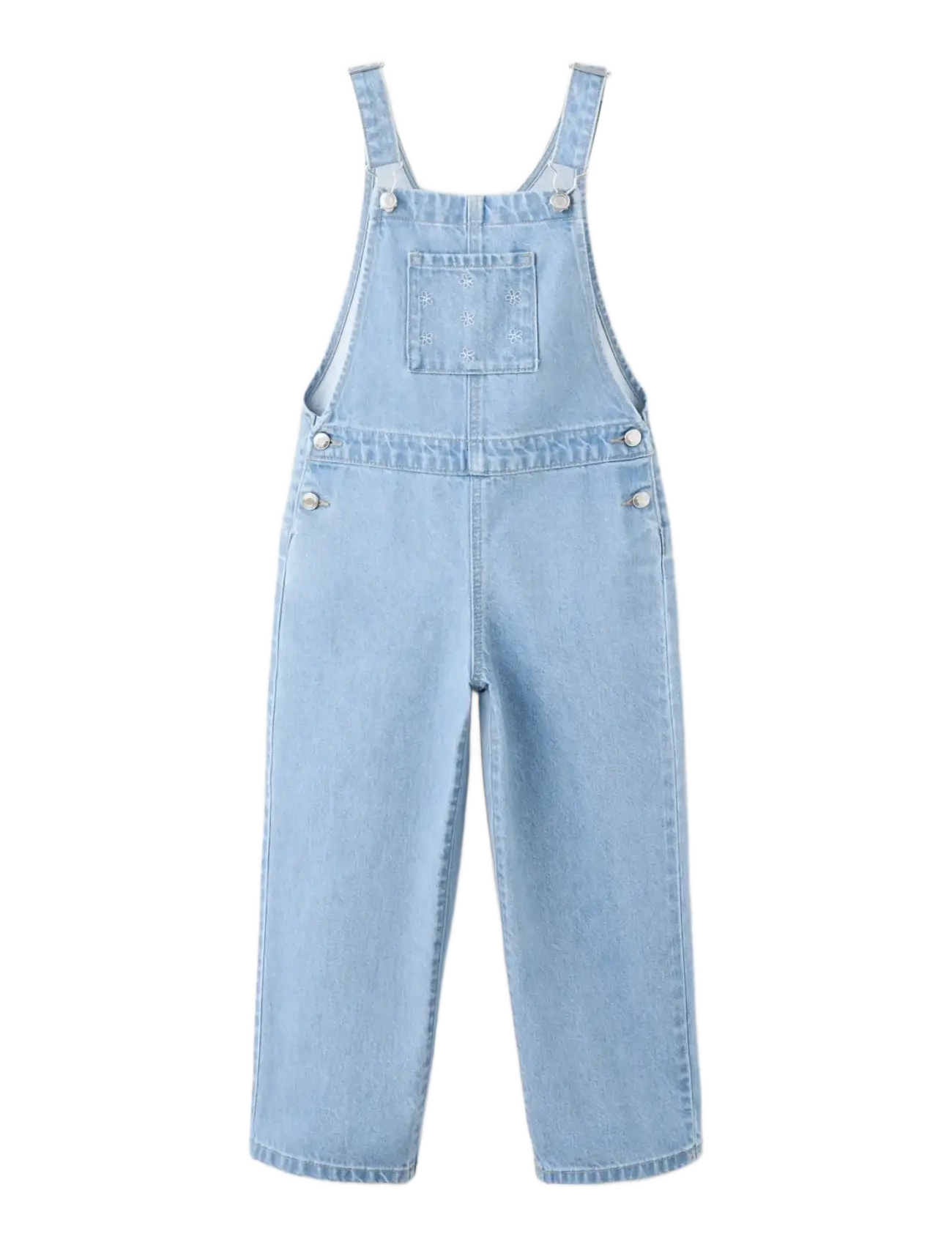 MANGO Bestickt Denim Dungarees Blau - 146 - Kinder