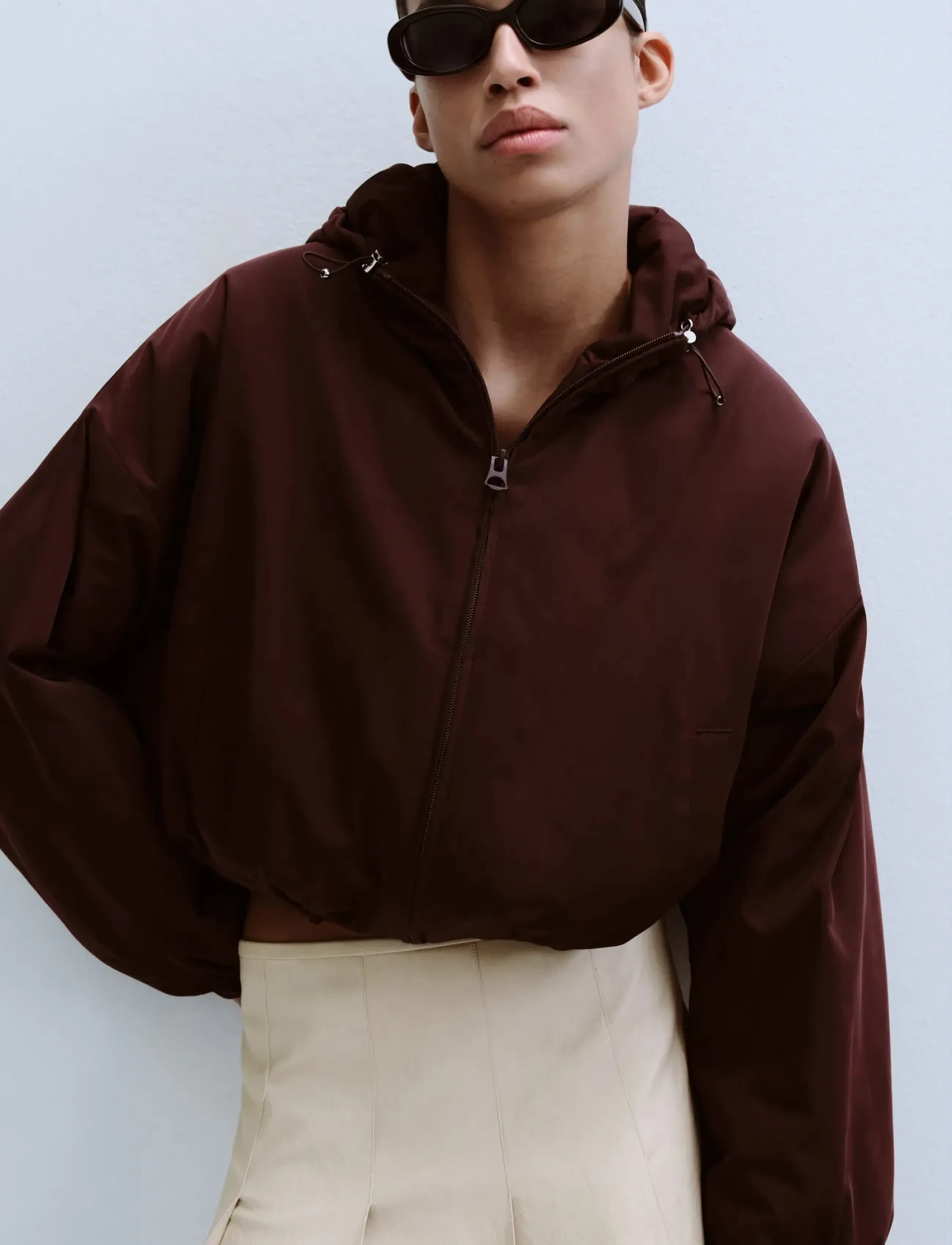 Mango Faux-leather godet skirt - Mango - LIGHT BEIGE / cream