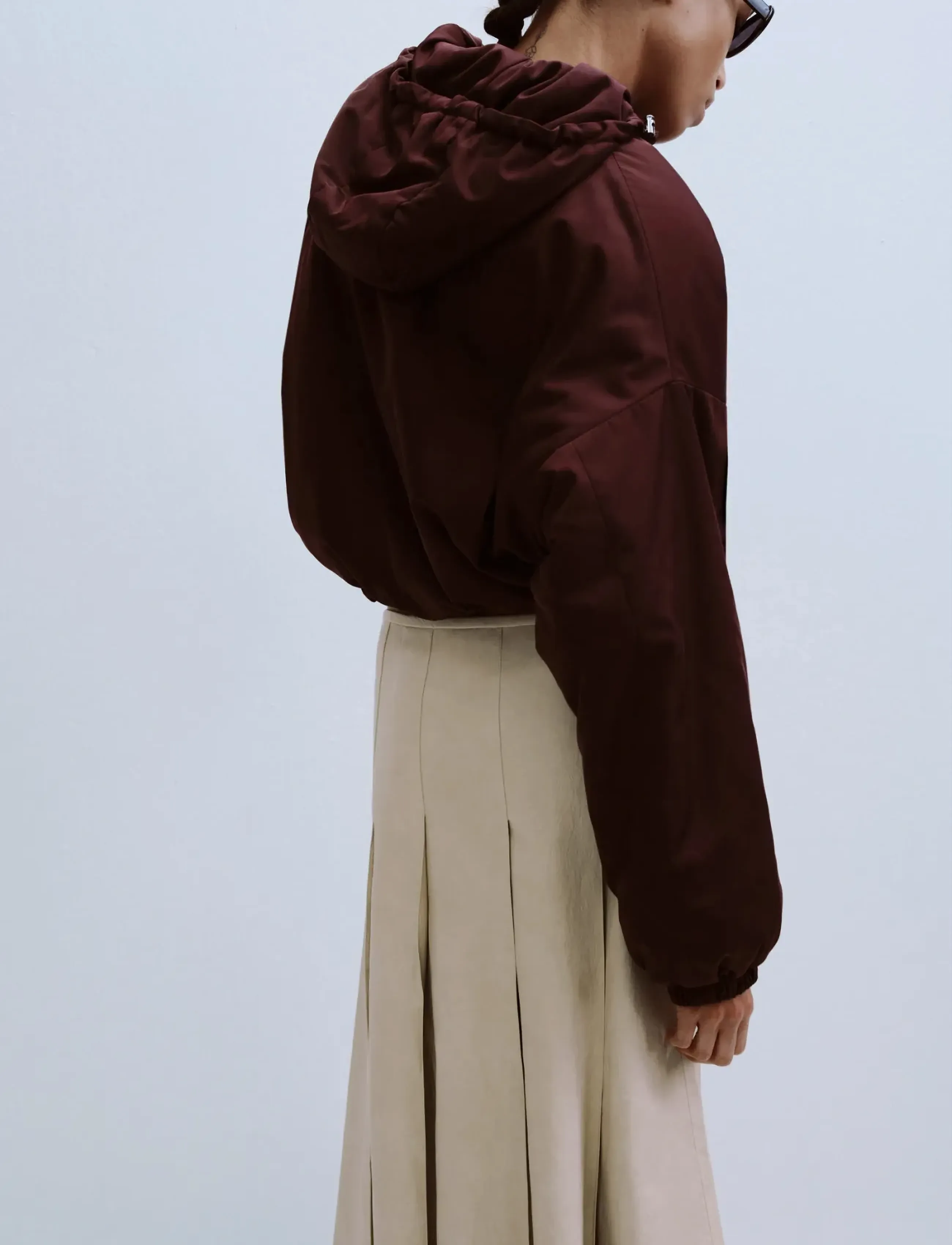 Mango - Faux-leather godet skirt - midi-röcke - light beige - 2