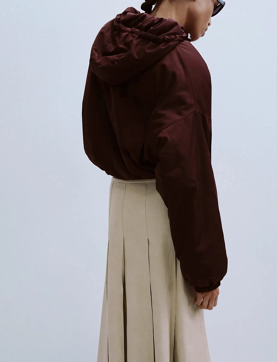 Mango - Faux-leather godet skirt - midi kjolar - light beige - 2