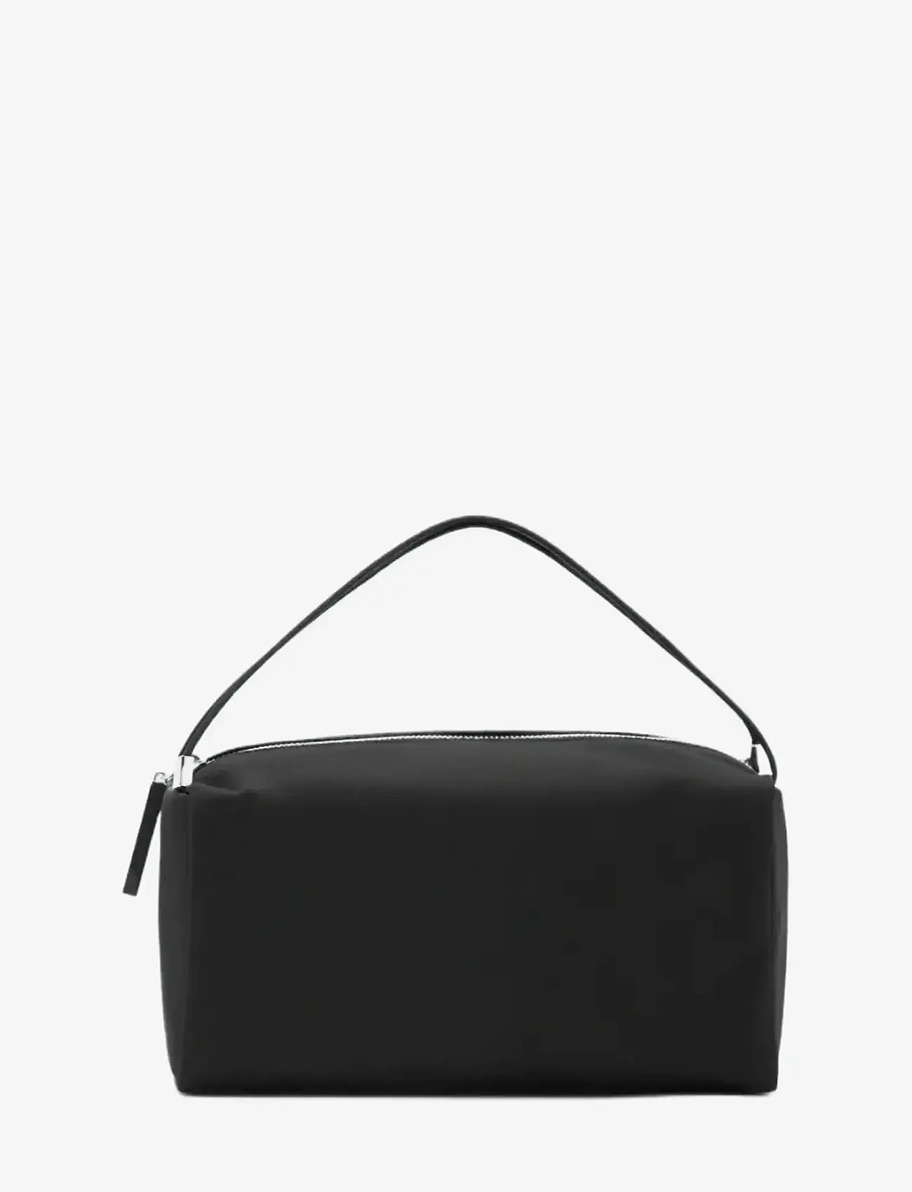 Mango - Nylon handbag with double strap handles - festtøj til outletpriser - black - 0