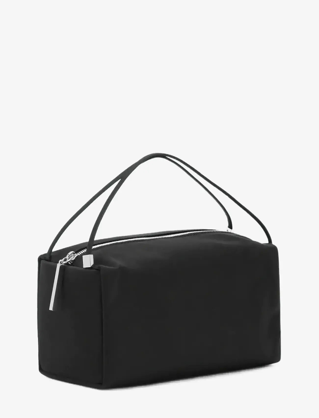 Mango - Nylon handbag with double strap handles - festtøj til outletpriser - black - 1