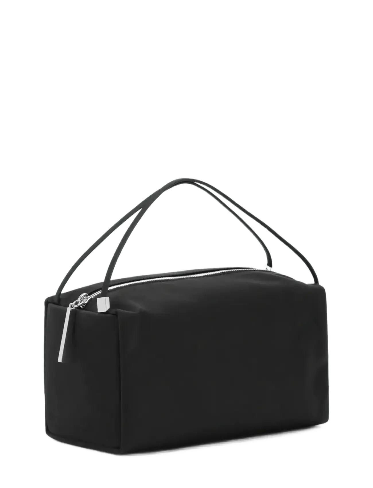 Mango - Nylon handbag with double strap handles - festtøj til outletpriser - black - 1