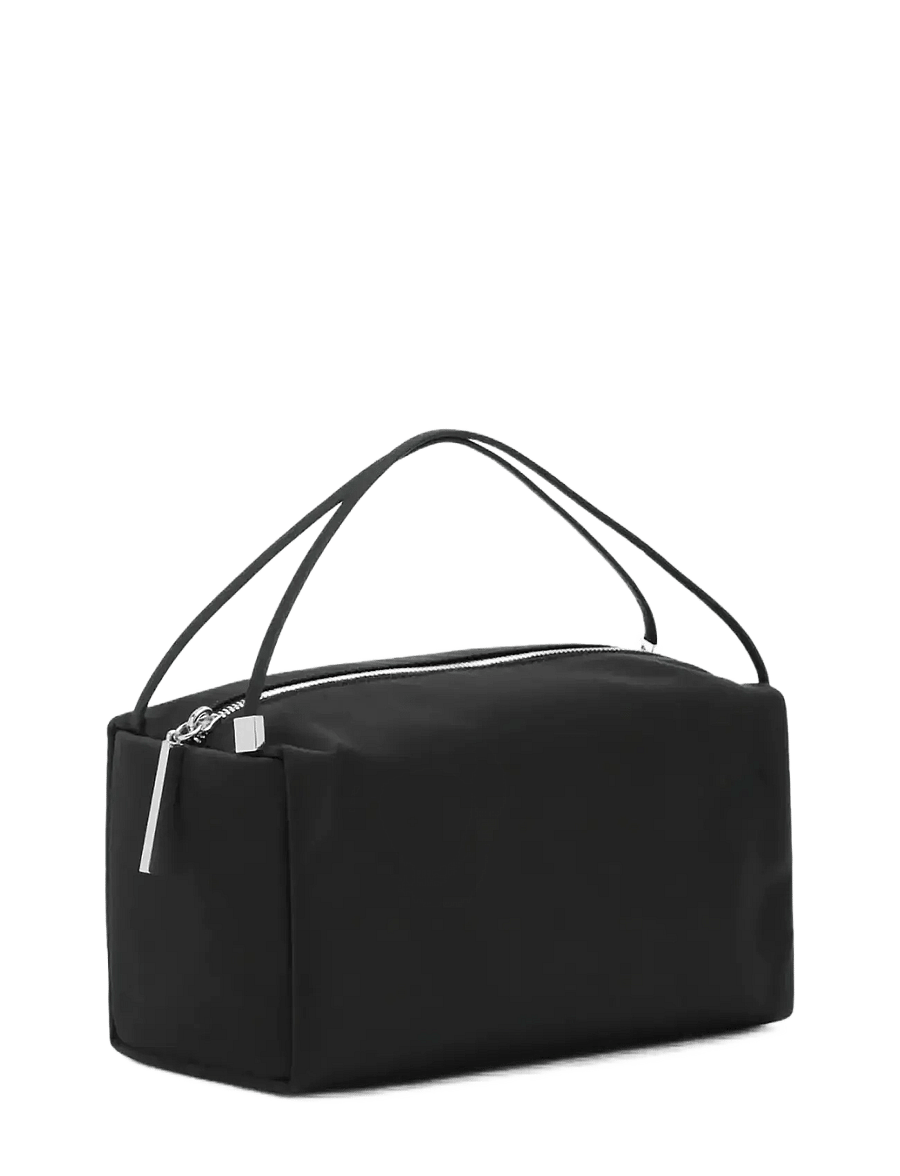 Mango - Nylon handbag with double strap handles - hverdags stil - black - 1