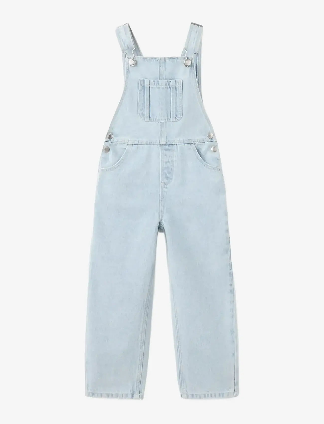 Mango - Long denim dungarees - overalls - open blue - 1
