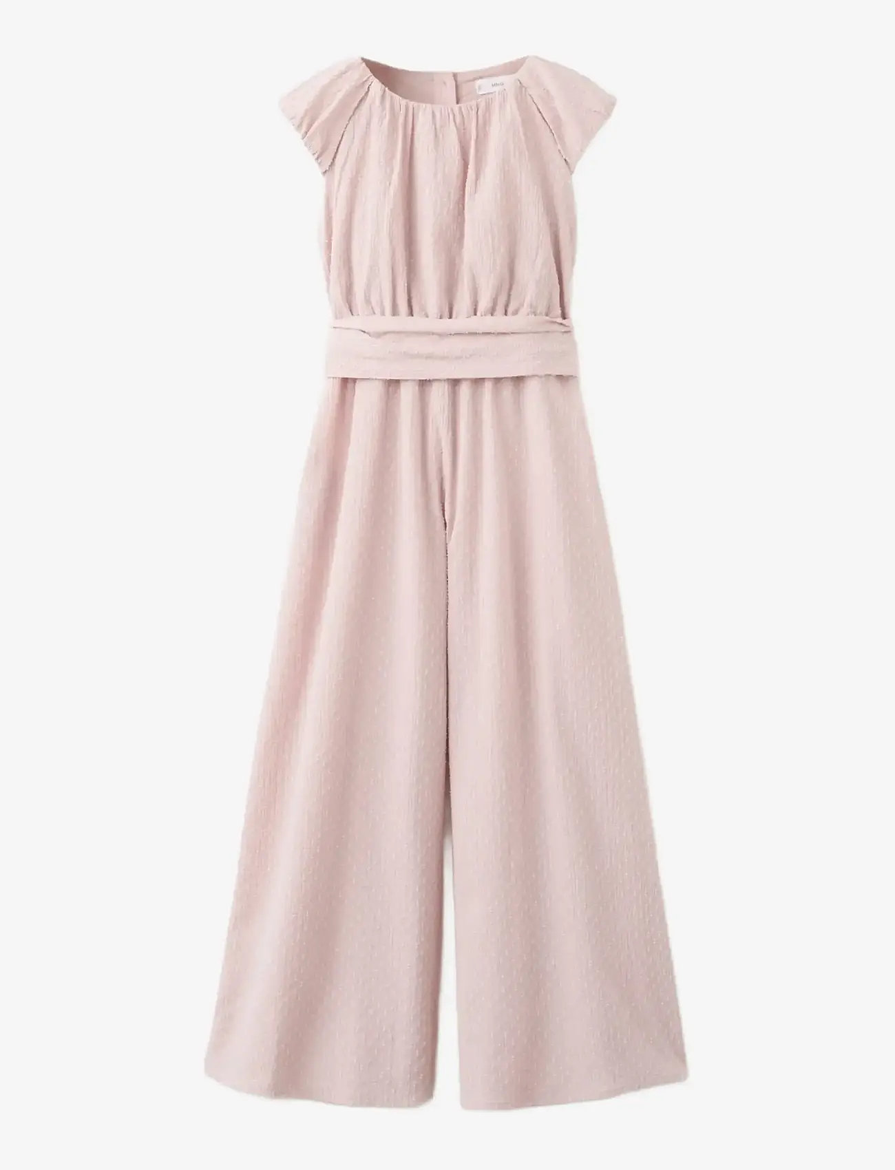 Mango - Bow long jumpsuit - buksedragter - pink - 1