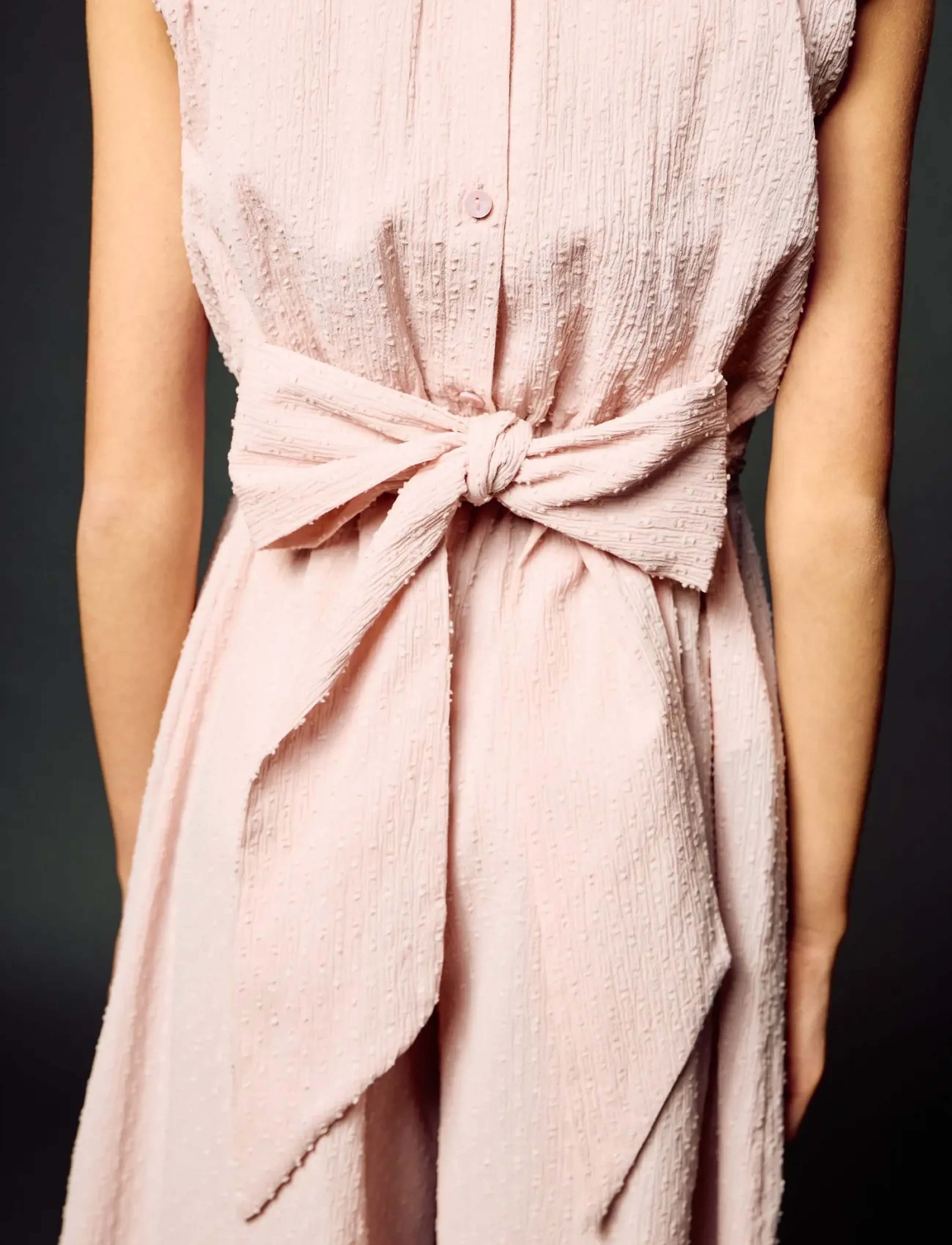 Mango Bow Long Jumpsuit, 122, Pink > Jumpsuits, Børn
