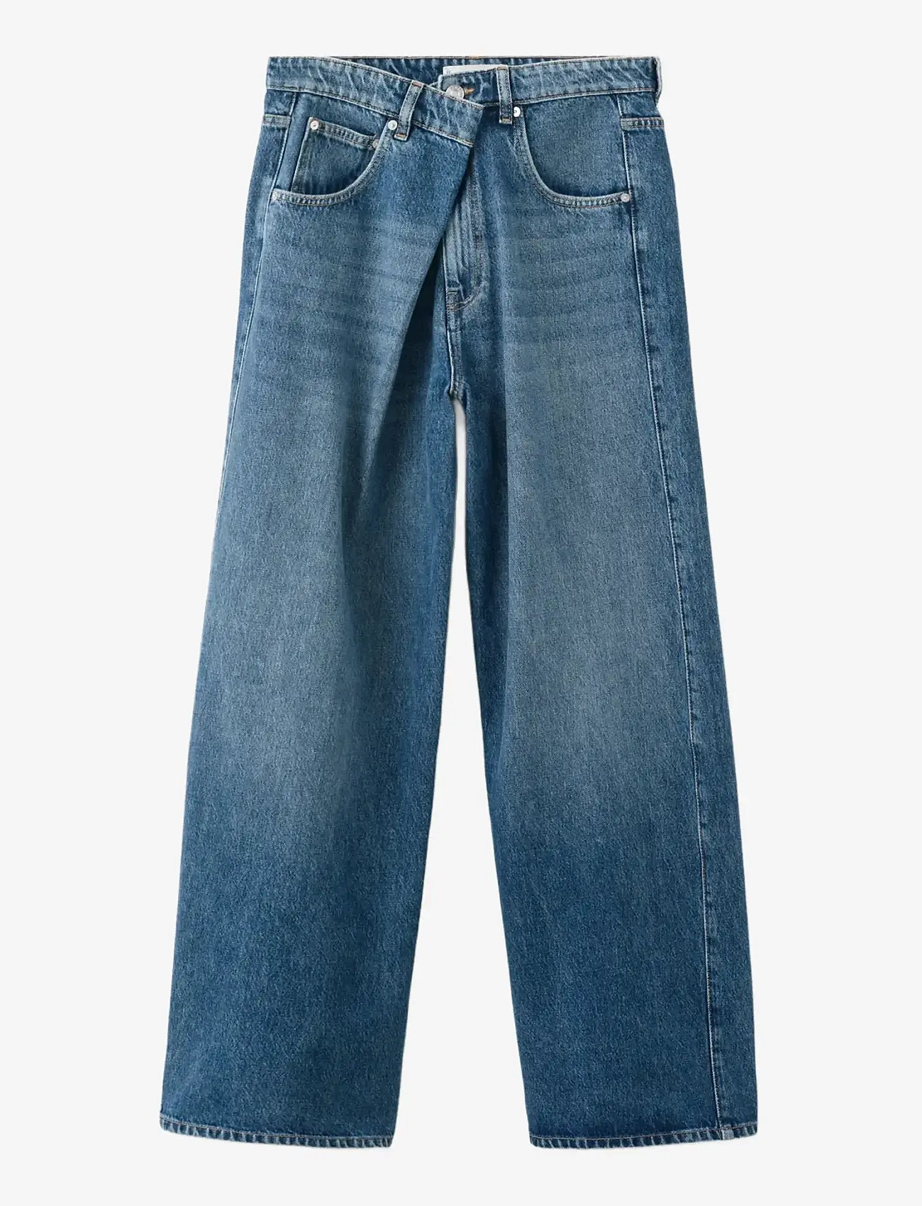 Mango - Mid-rise balloon jeans - barrel jeans - open blue - 1