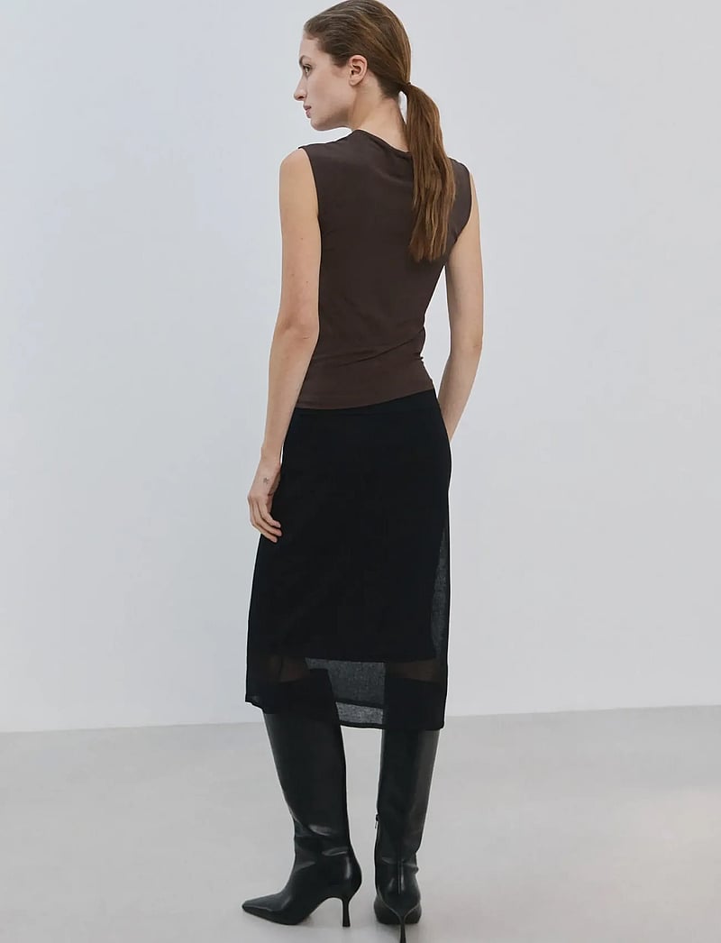 Mango - Ruched fitted top - tanktops - brown - 2