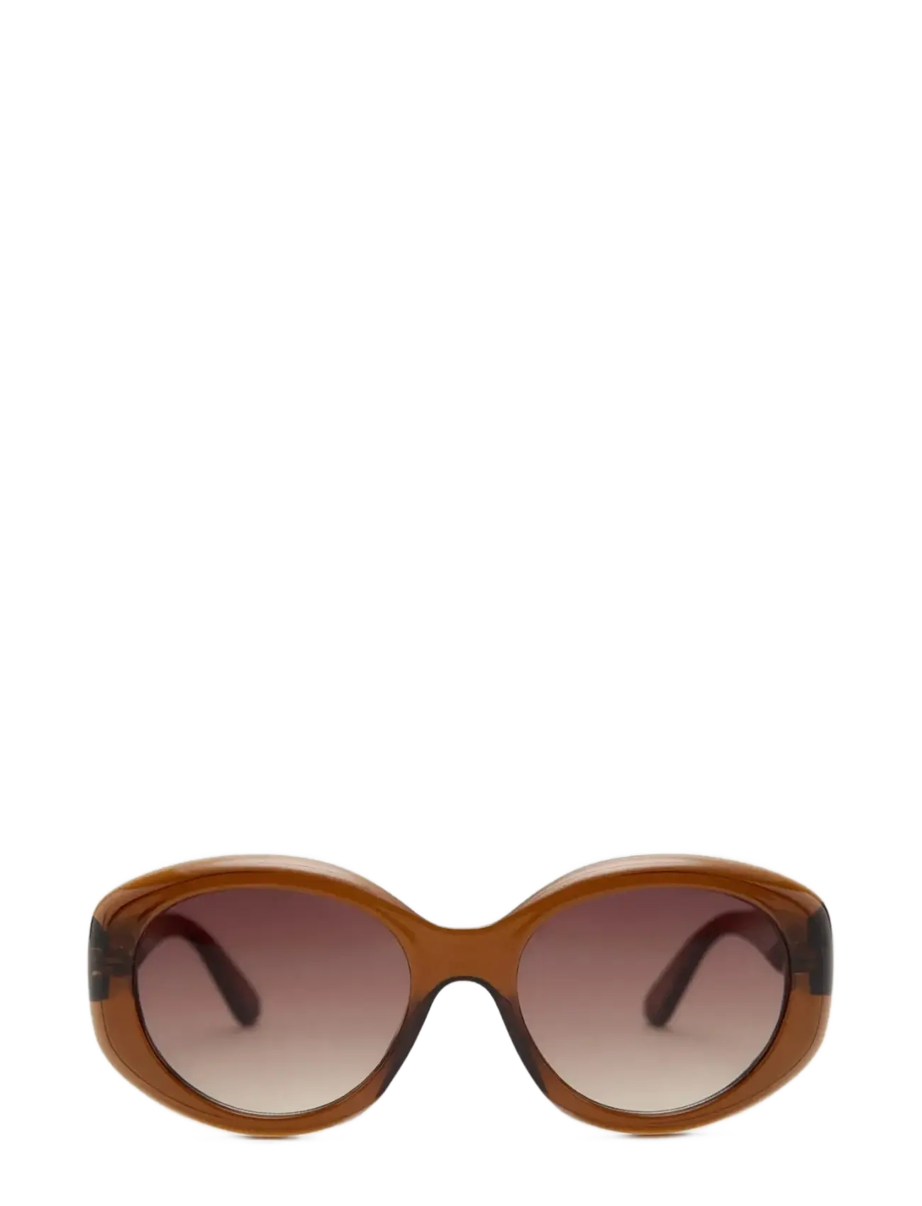 Mango Squared frame sunglasses - Pyöreät aurinkolasit - BROWN / brown