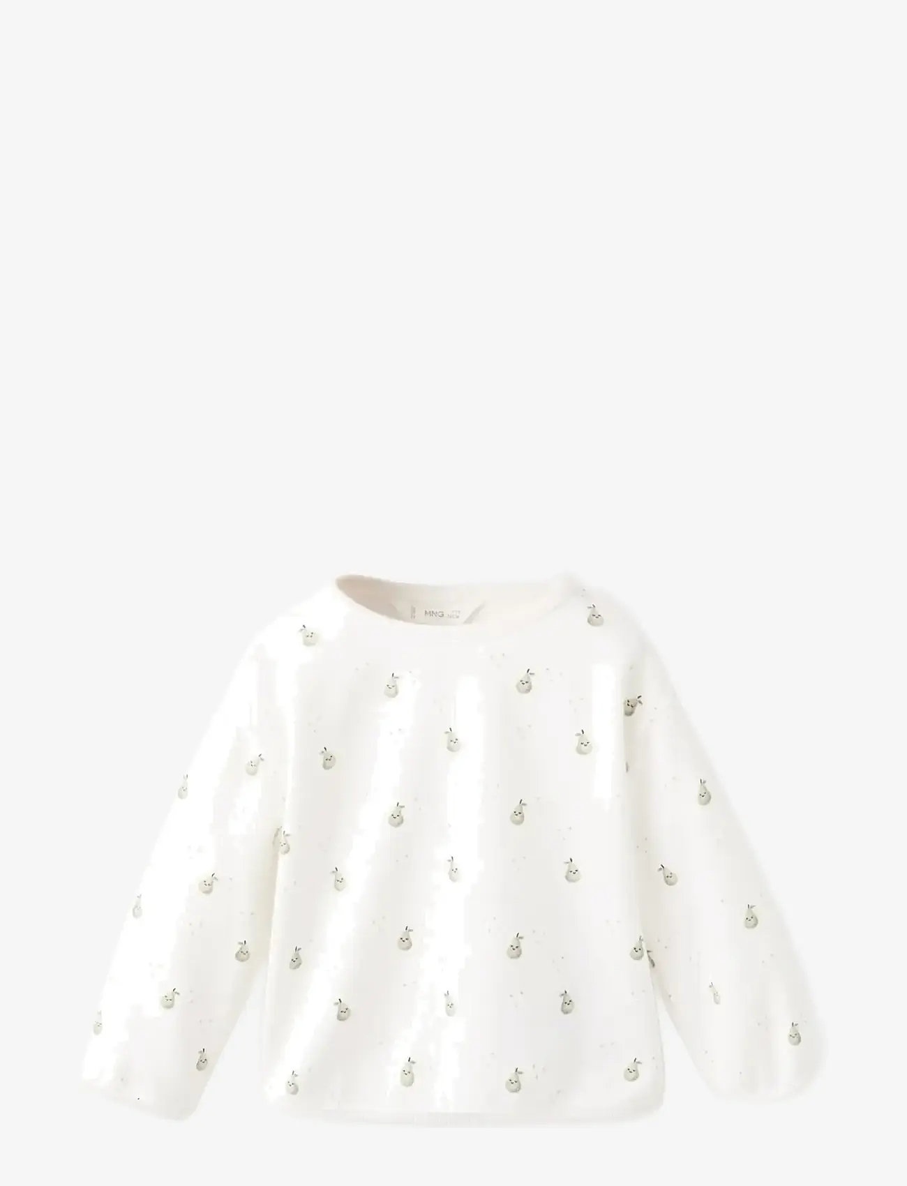 Mango - Printed cotton sweatshirt - natural white - 0