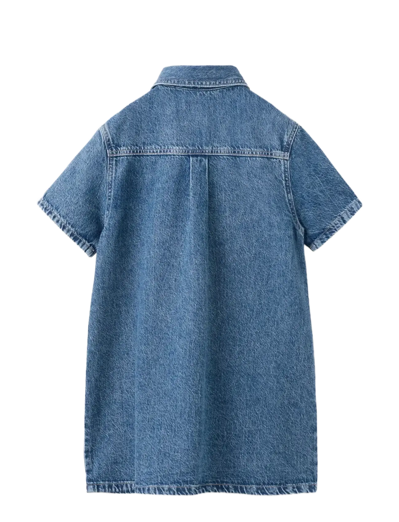 Mango - Denim dress with flower detail - lühikeste varrukatega vabaaja kleidid - open blue - 1