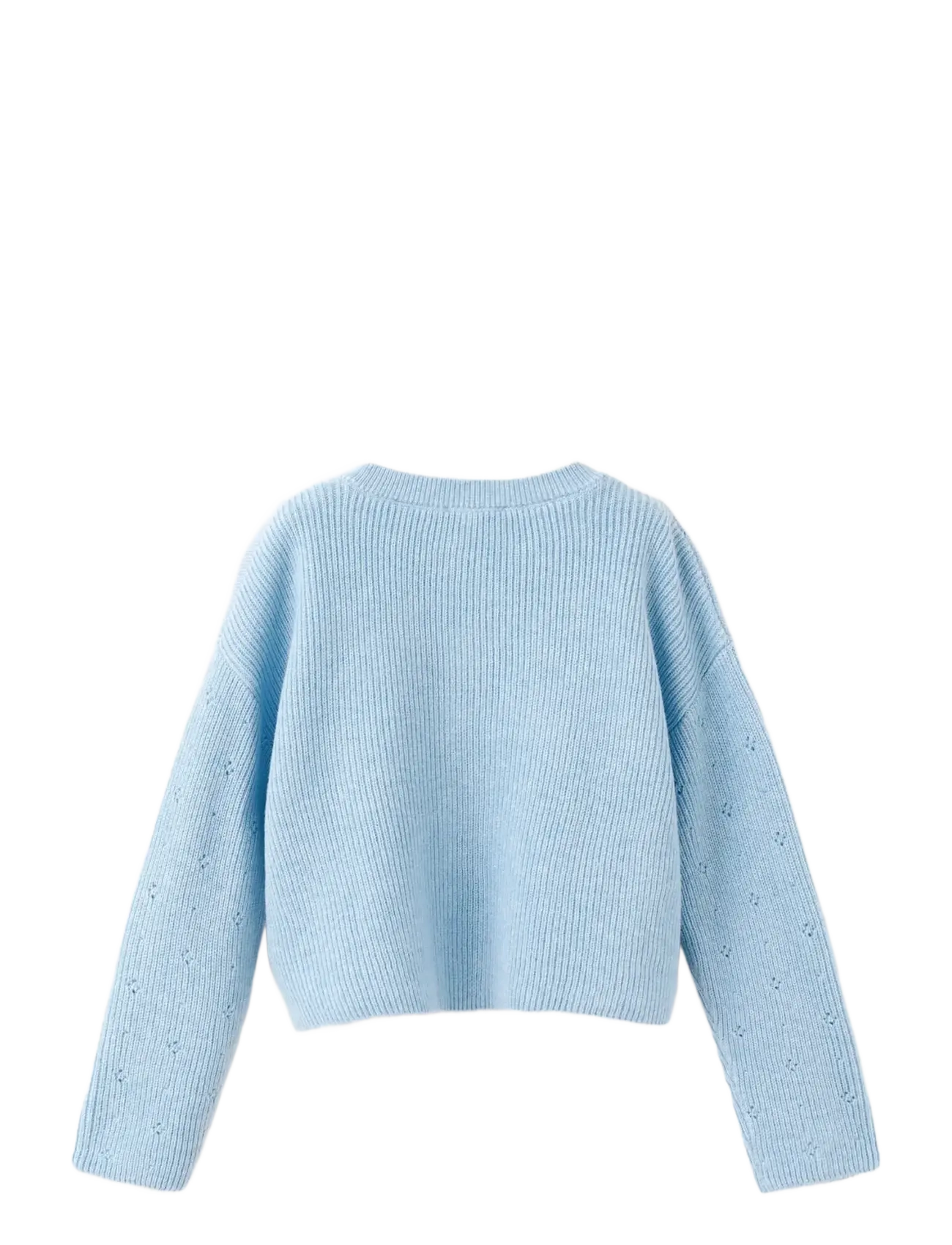 Mango - Openwork detail knit cardigan - cardigans - lt-pastel blue - 1