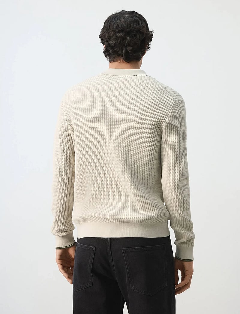 Mango - Cotton-blend braided knitted sweater - gestrickte polohemden - lt pastel brown - 2