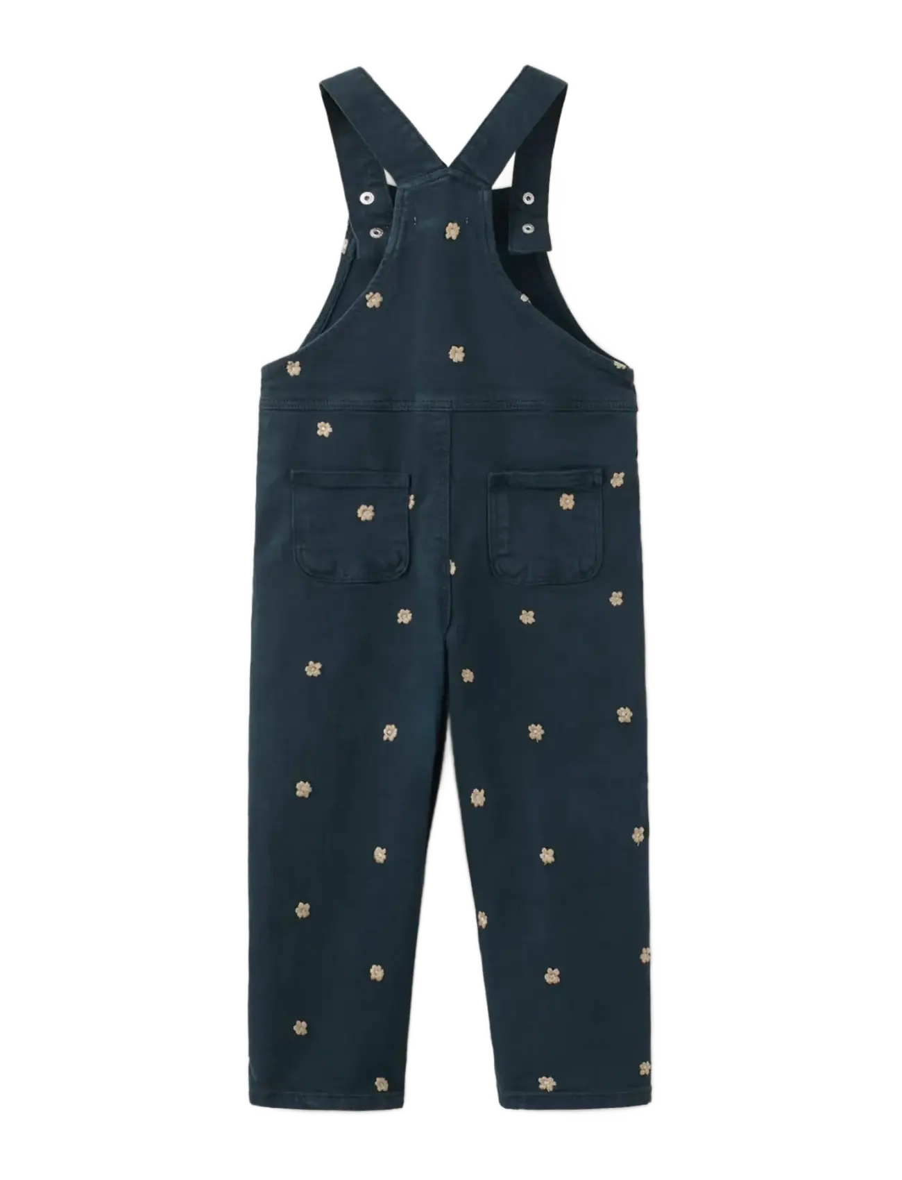 Mango - Long embroidered floral dungarees - laveste priser - navy - 2