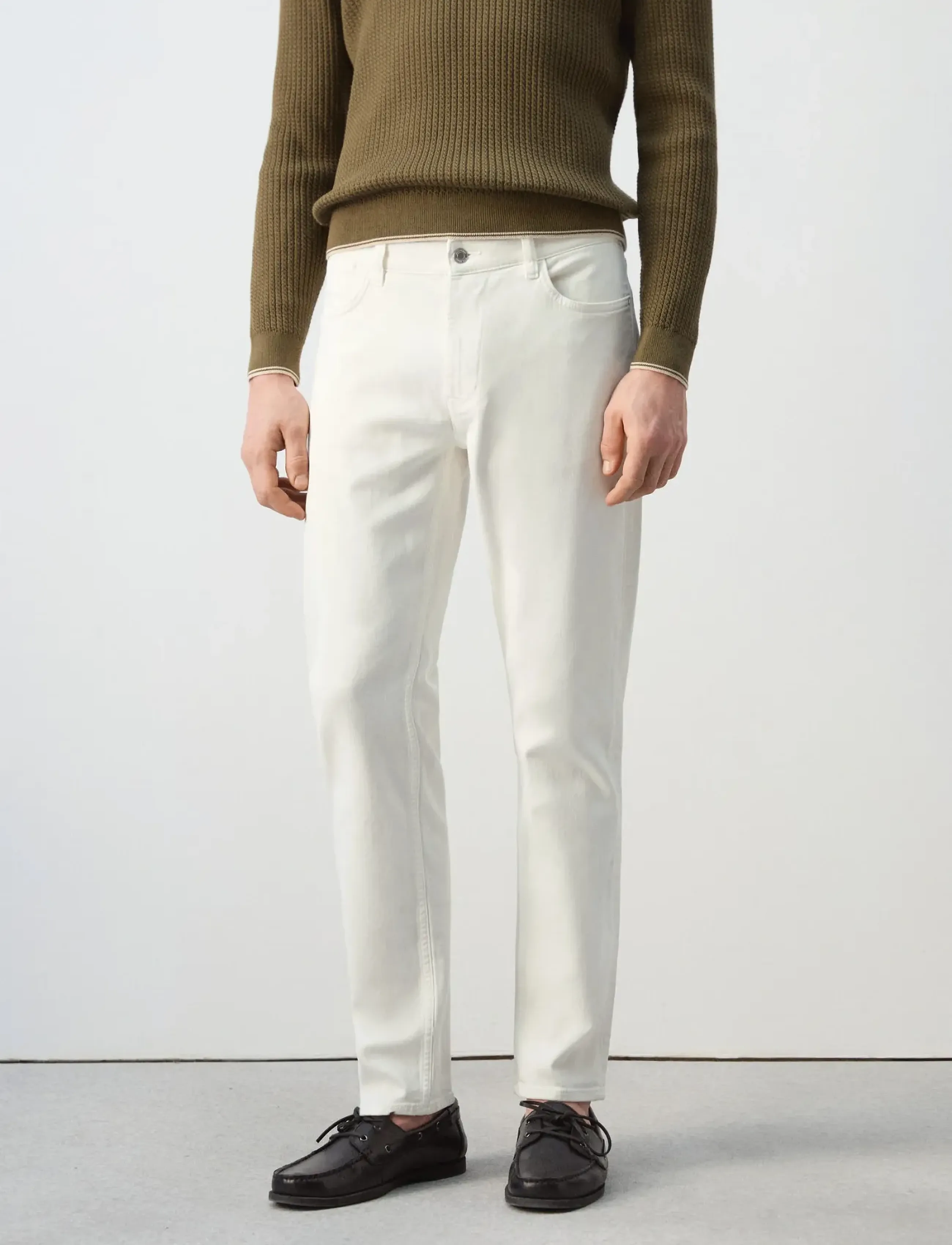 Mango Slim Fit Ultra Soft Touch Patrick Jeans, 46, White, Jeans > Smalle, Herre