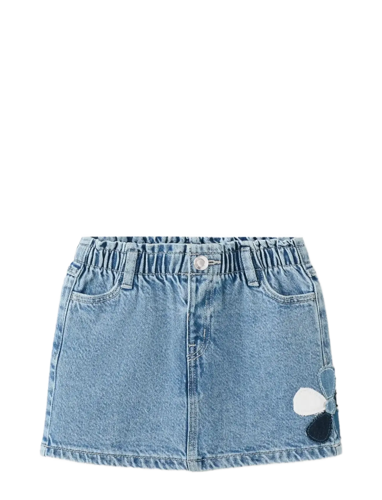 Mango Denim skirt with flower detail - Kjolar - OPEN BLUE / blue